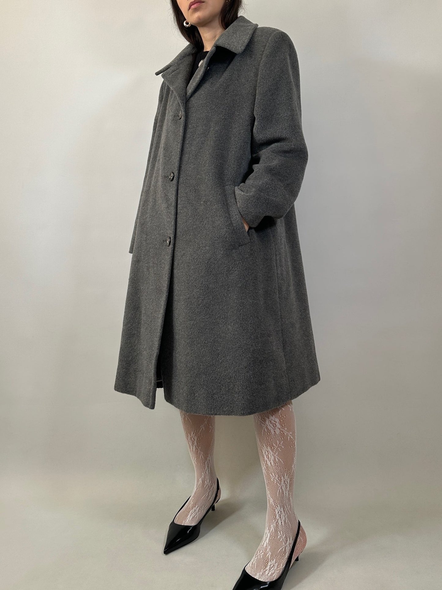 Vintage Mohair and Wool Tailored Coat