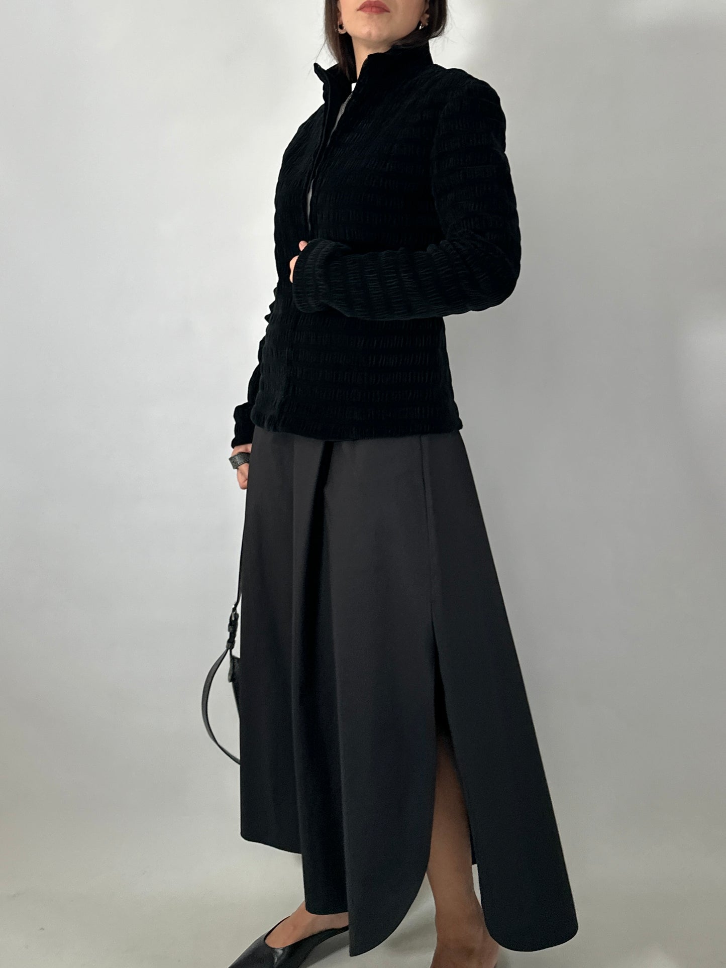 Vintage Ferré pleated velvet jacket