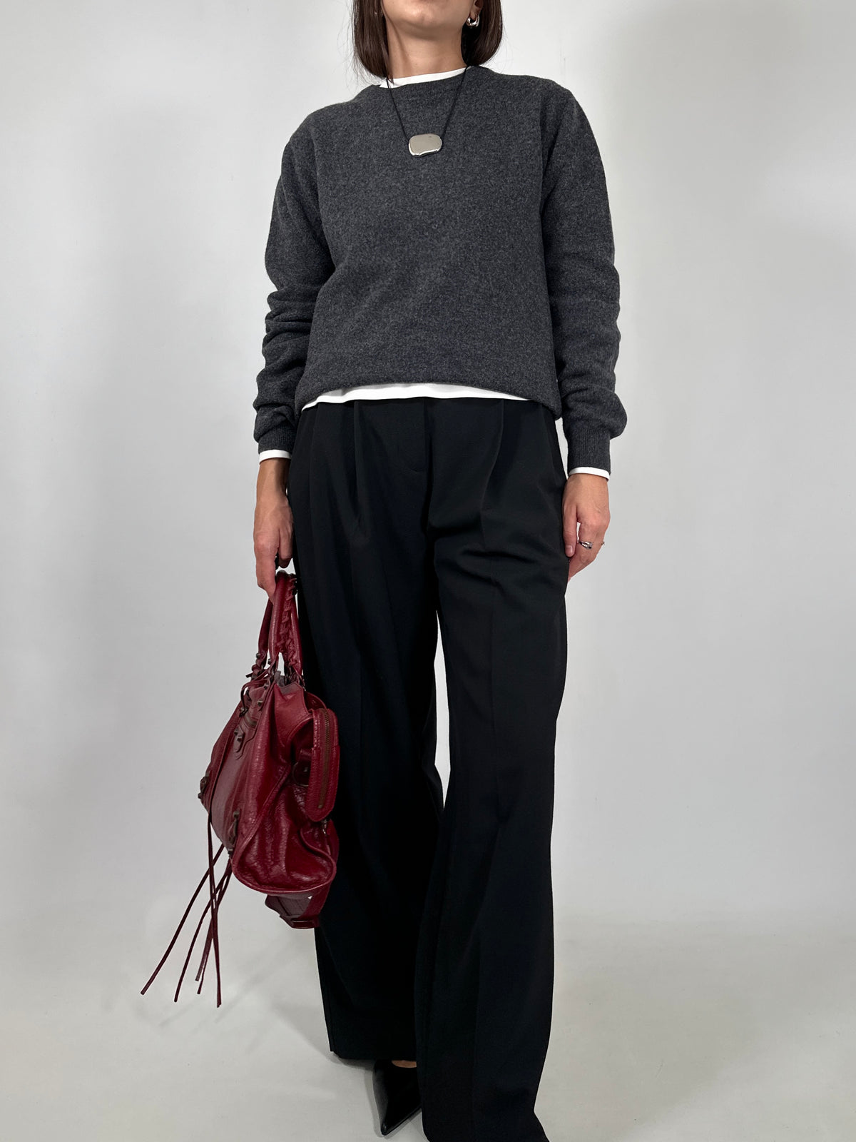 Soft Lambswool Dark Grey Sweater