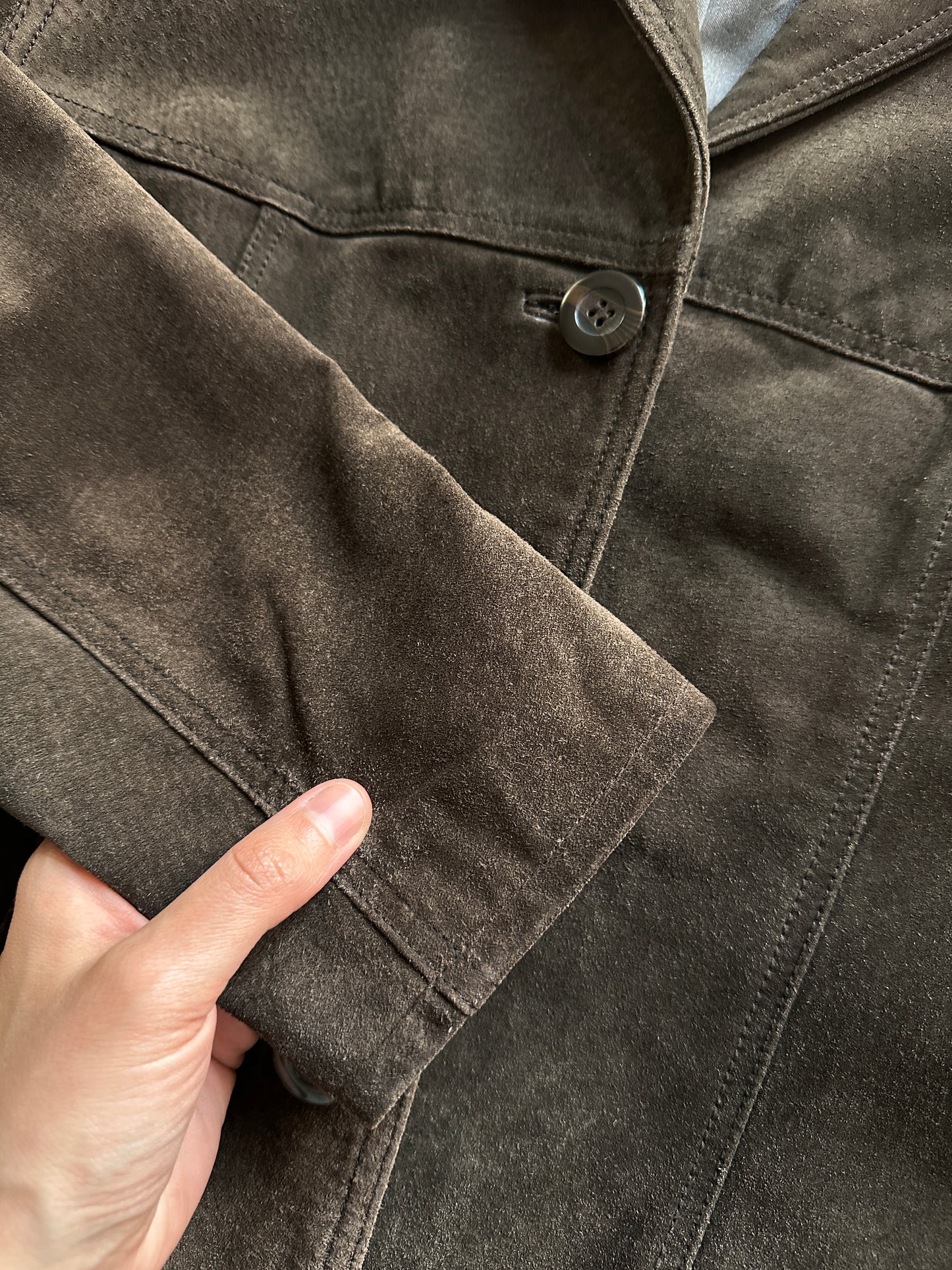 Slim Fit Brown Suede Leather Jacket