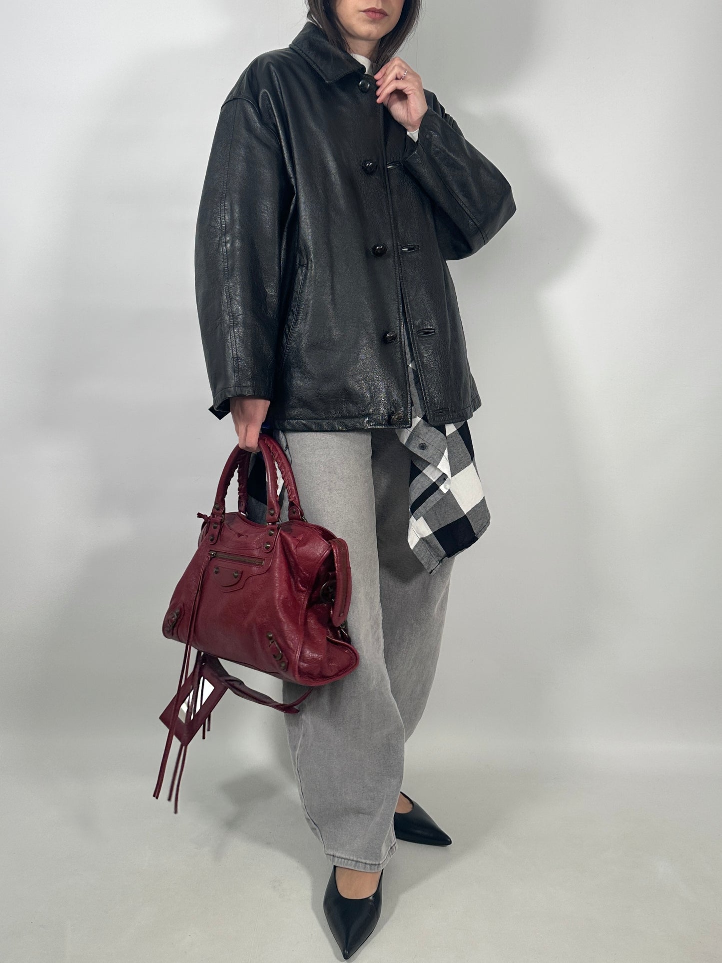 Vintage Oversized Leather Jacket