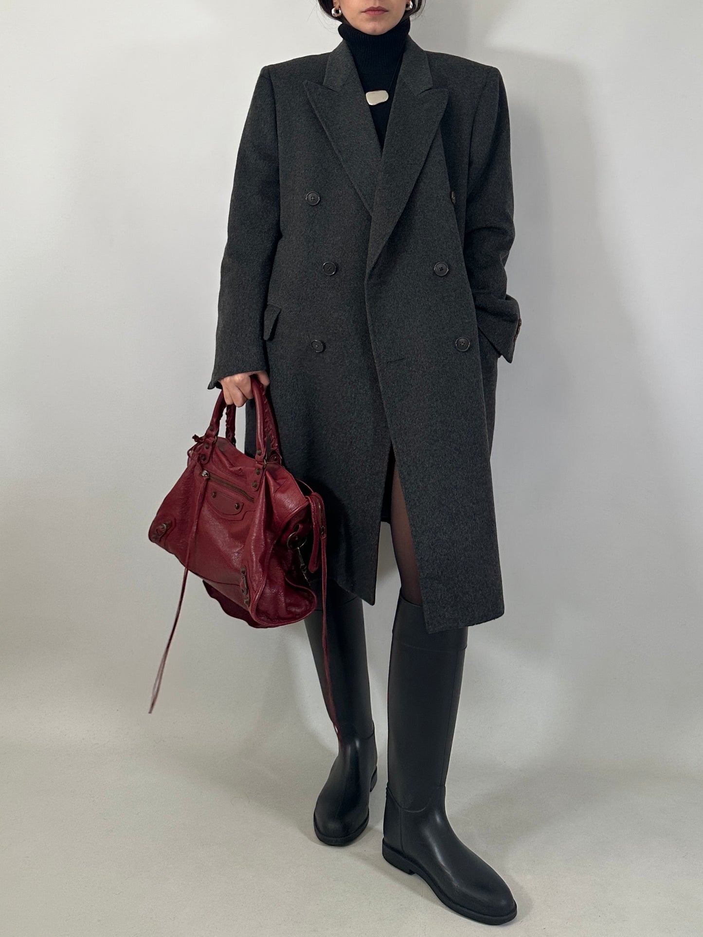 Vintage tailored double-breasted coat