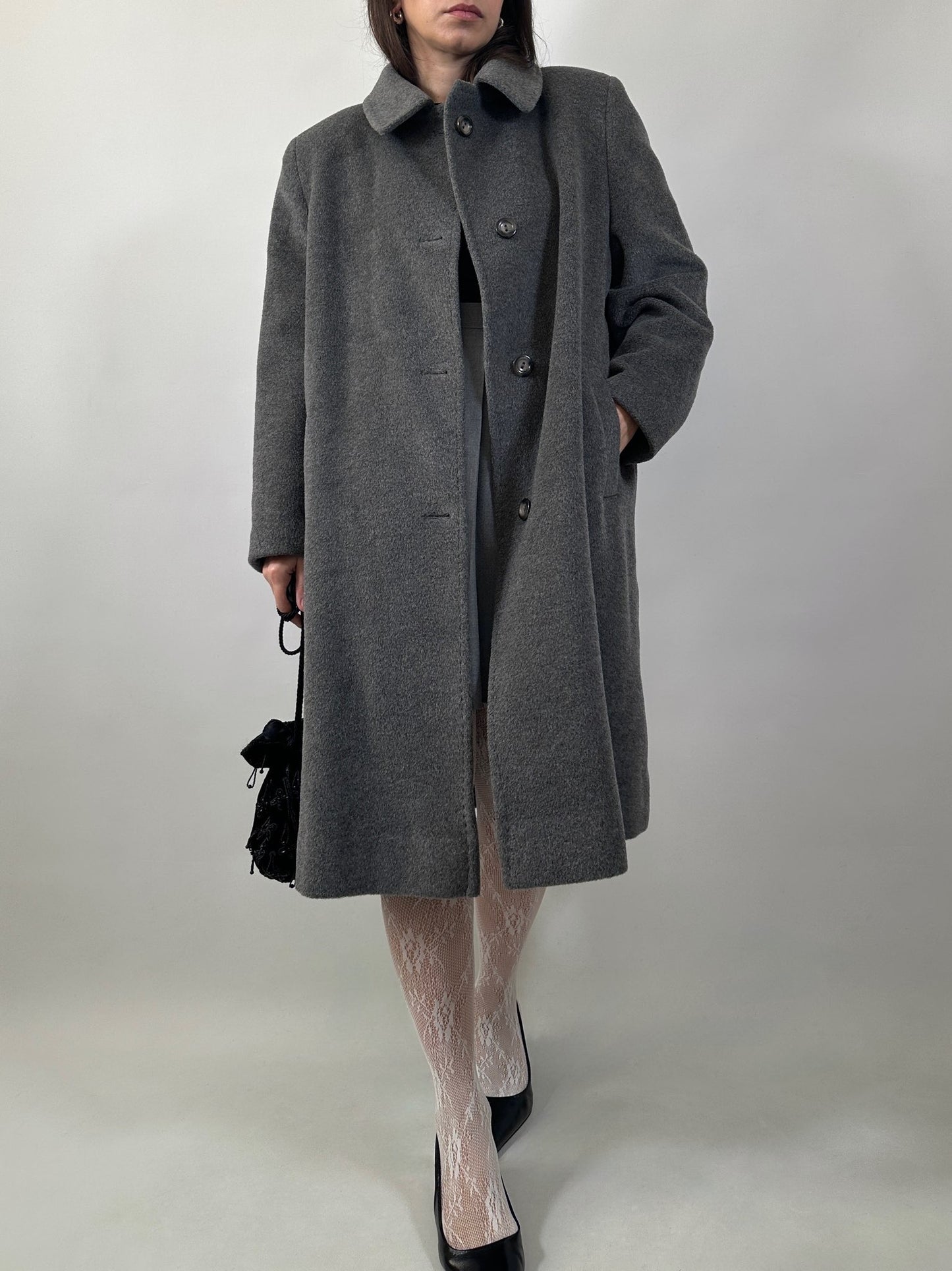 Vintage Mohair and Wool Tailored Coat