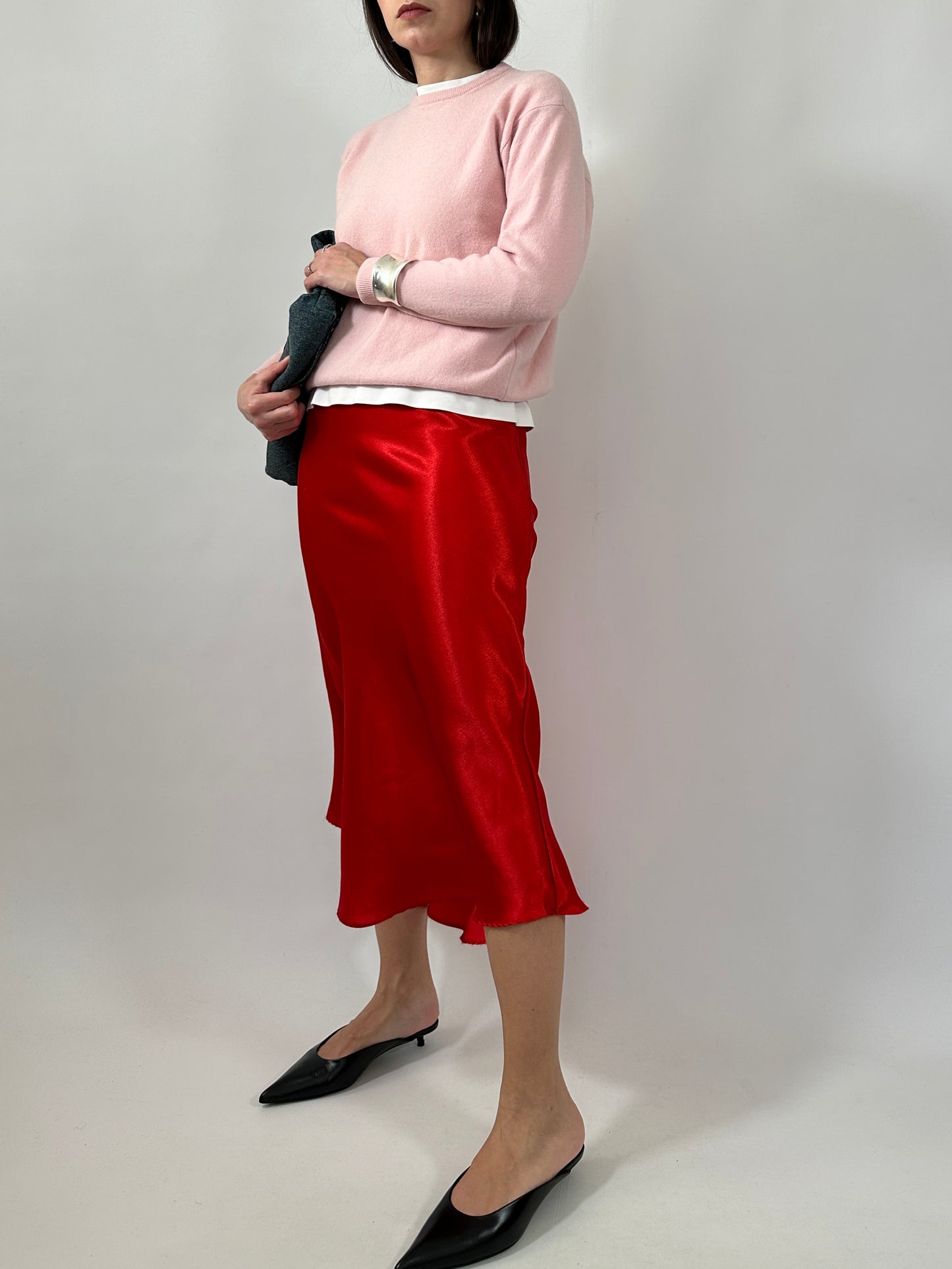 Vintage Powder Pink Knit Sweater