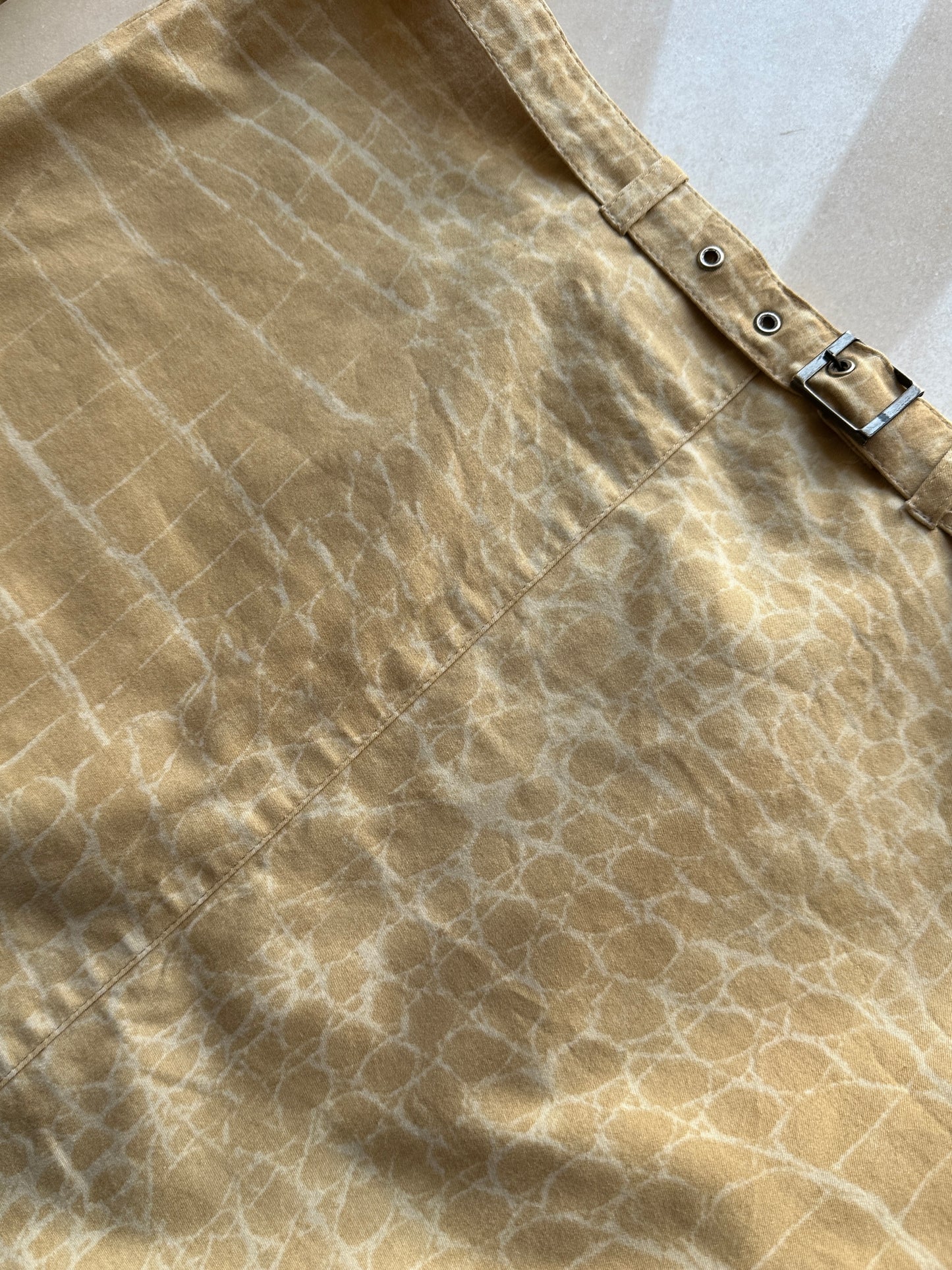 Croc-print cotton vintage skirt