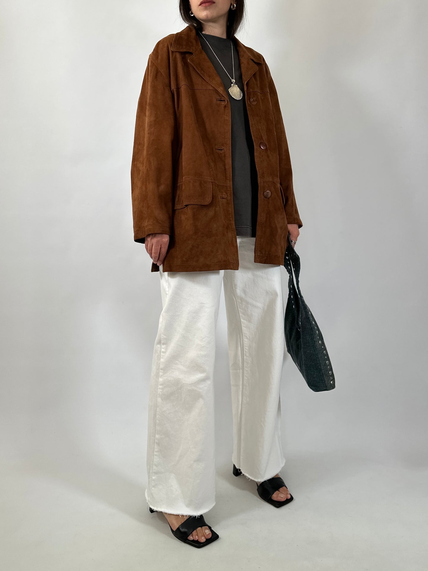Suede Leather Relaxed Fit Jacket