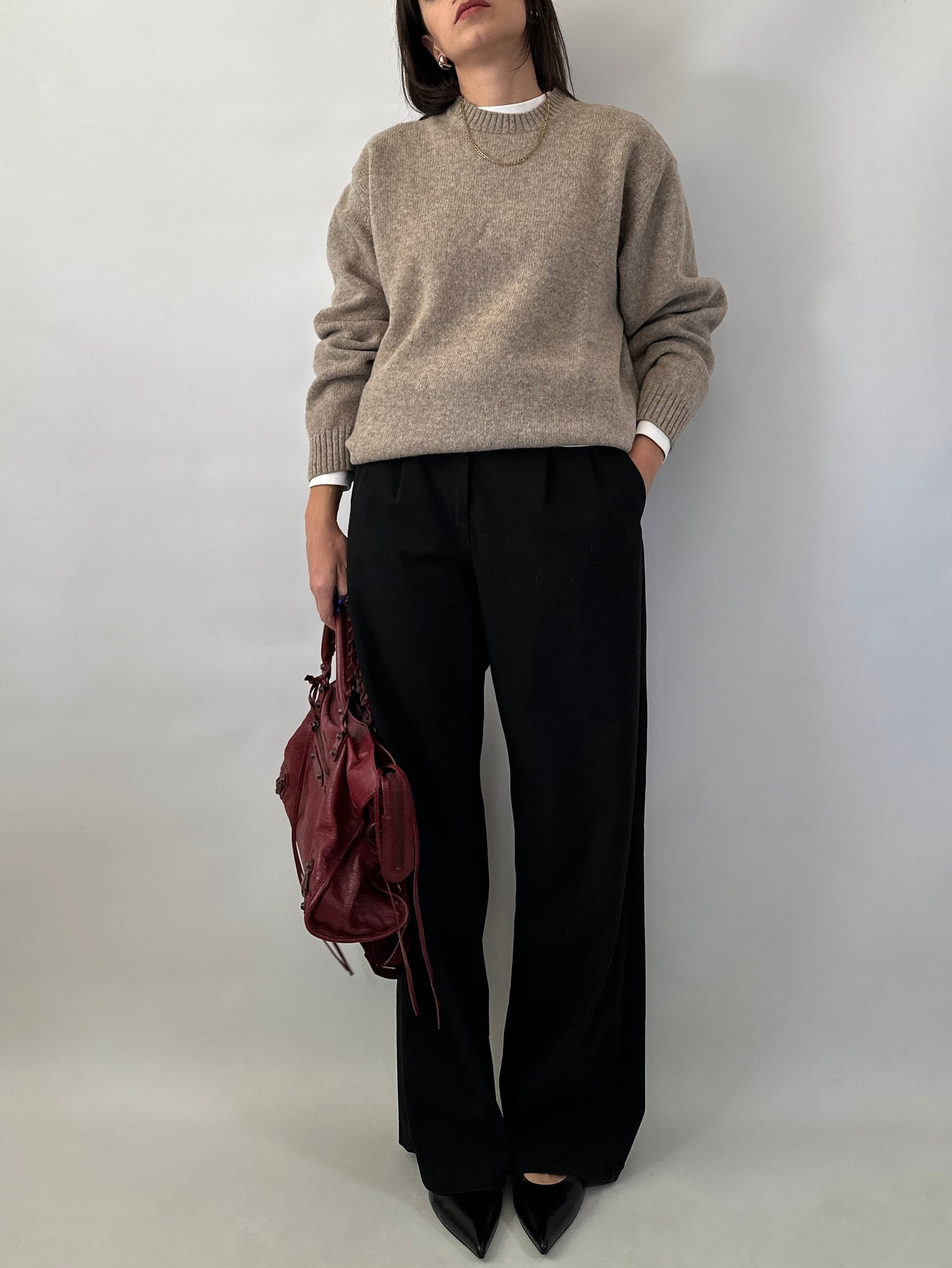 Pure wool oversized sweater