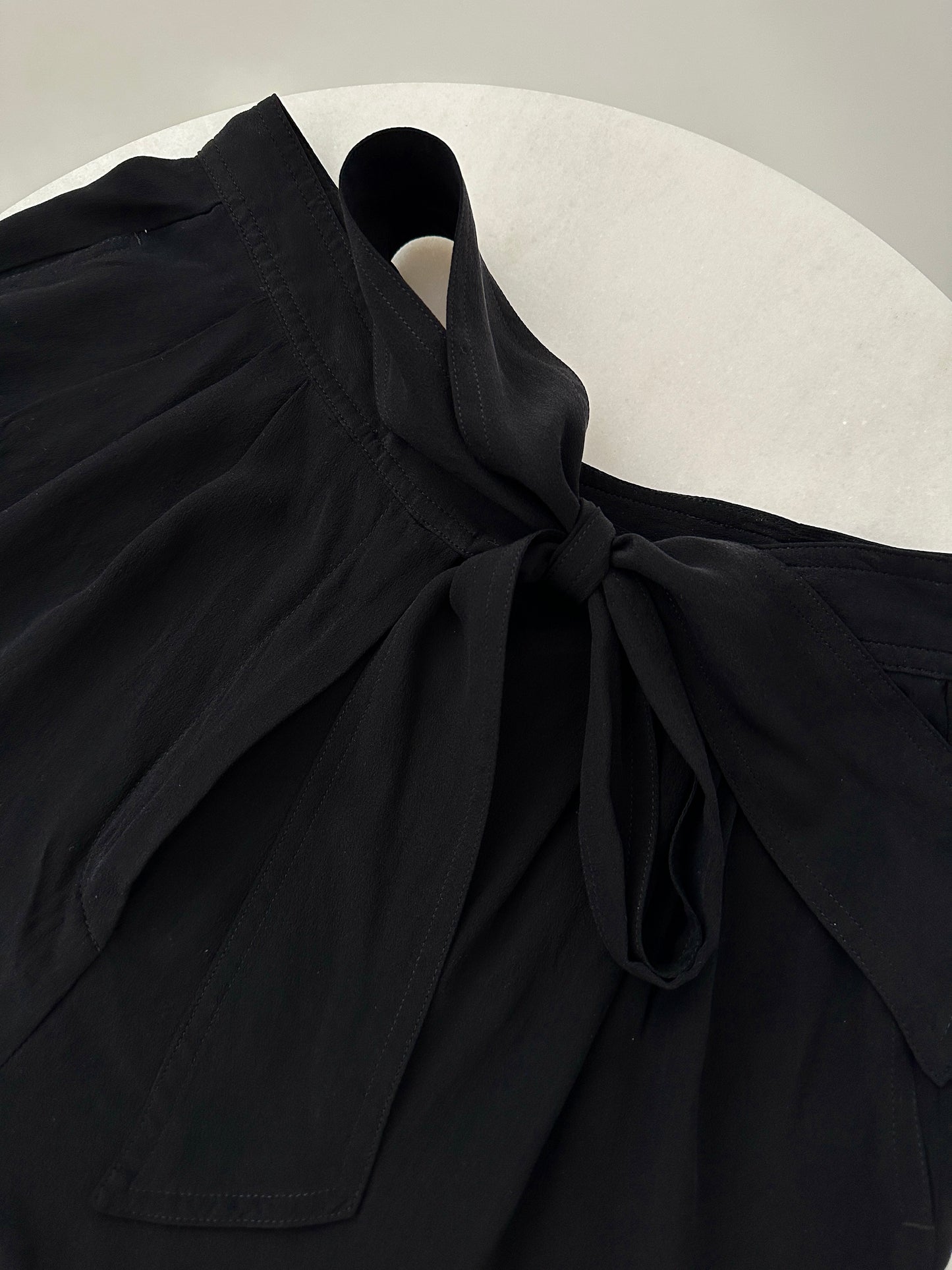 Valentino pure silk carrot fit trousers