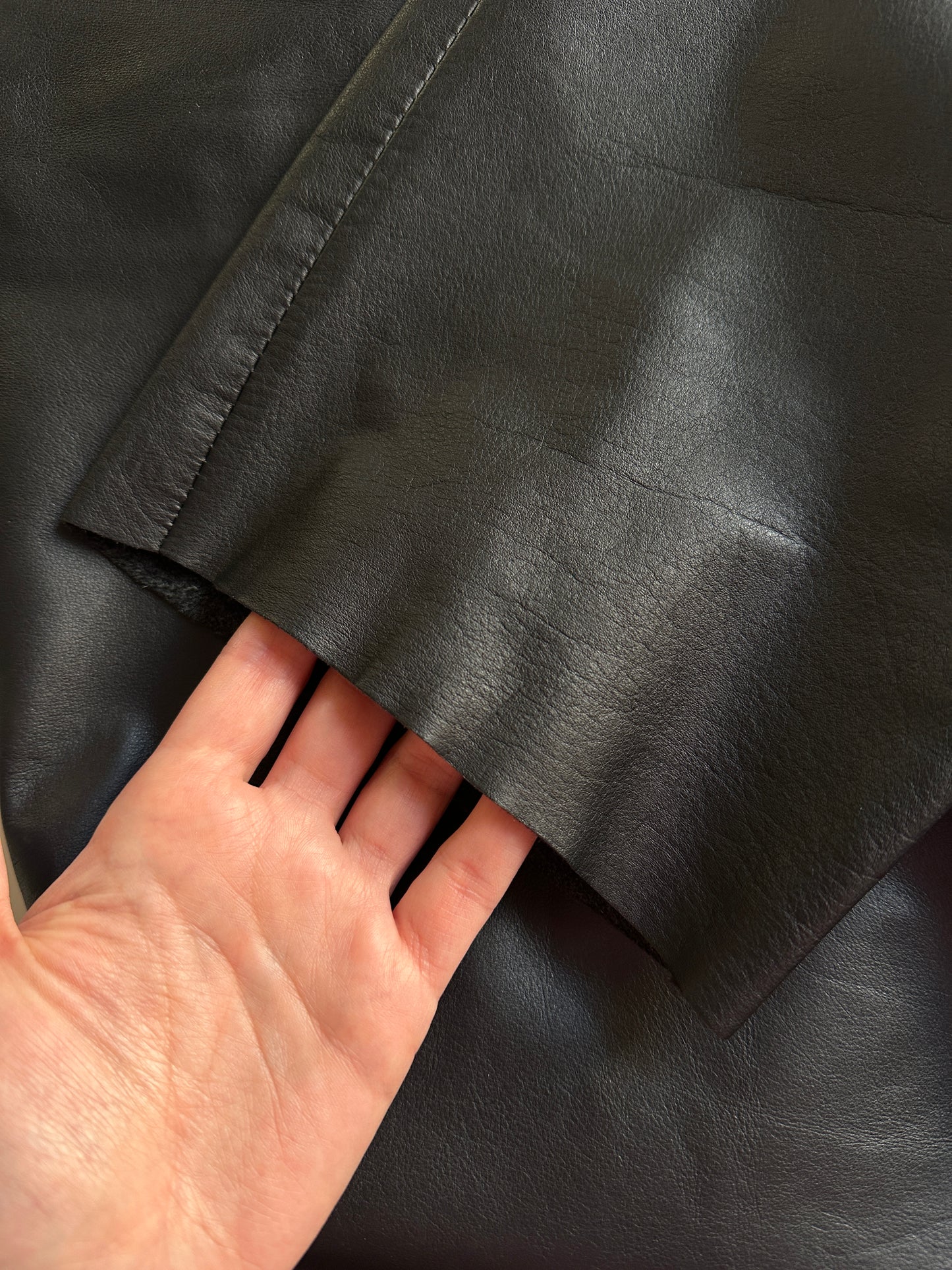 Vintage Leather Five-Pocket Trousers