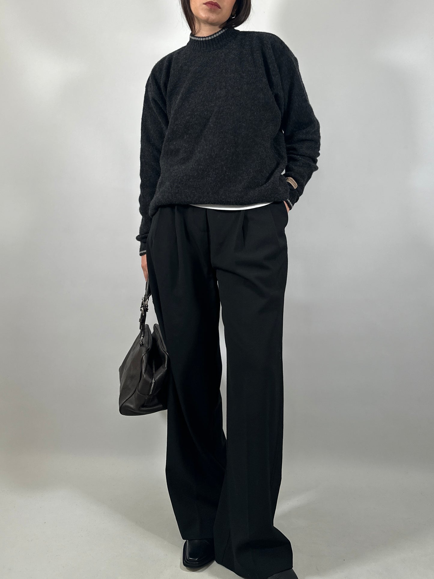 Vintage Mock Neck Wool Sweater