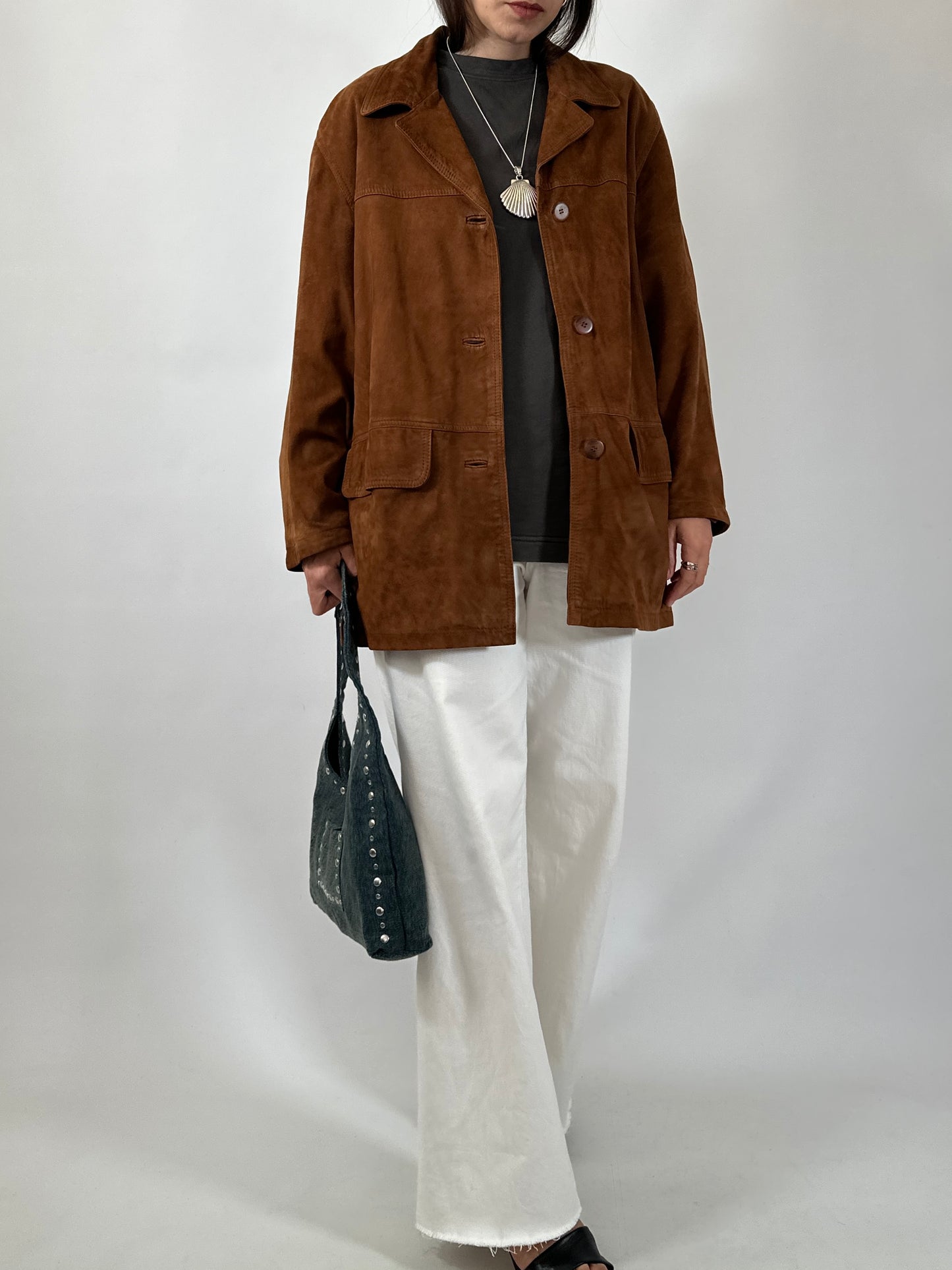Suede Leather Relaxed Fit Jacket