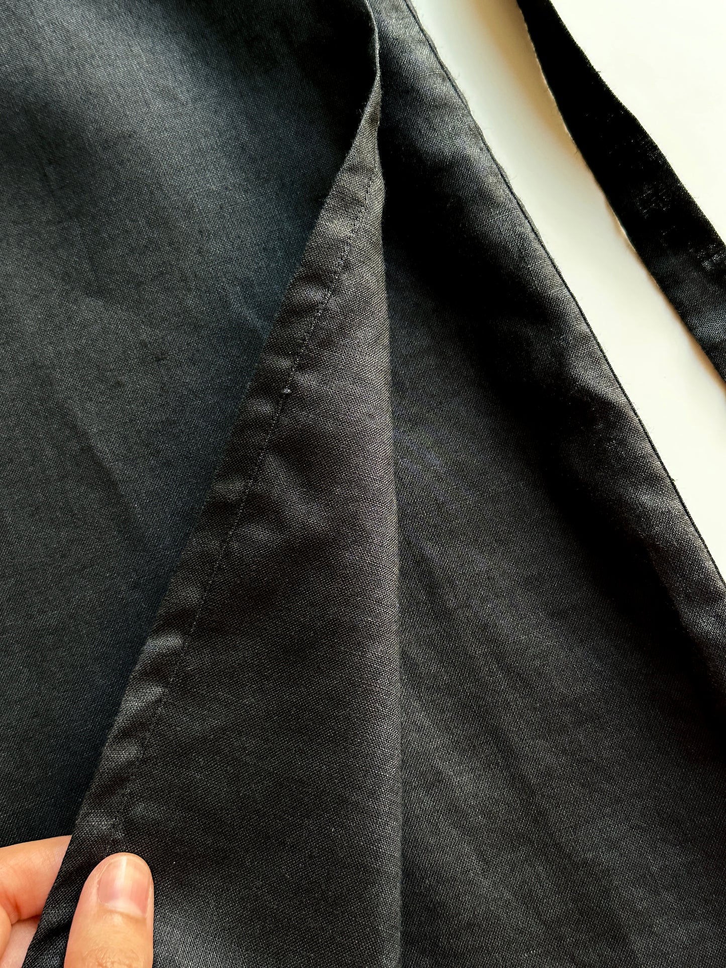 Essential Black Linen Wrap Skirt