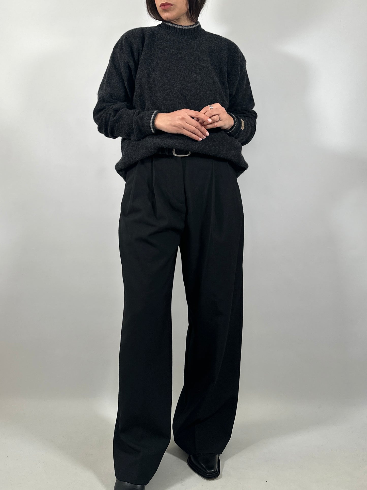 Vintage Mock Neck Wool Sweater