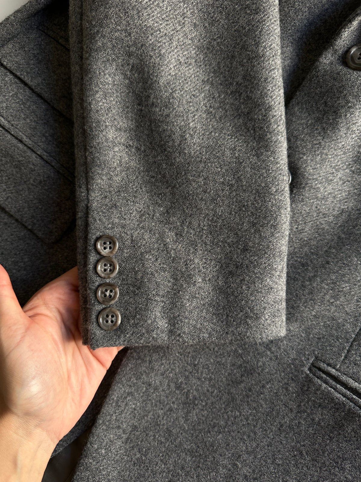 Oversized Grey Virgin Wool Blazer