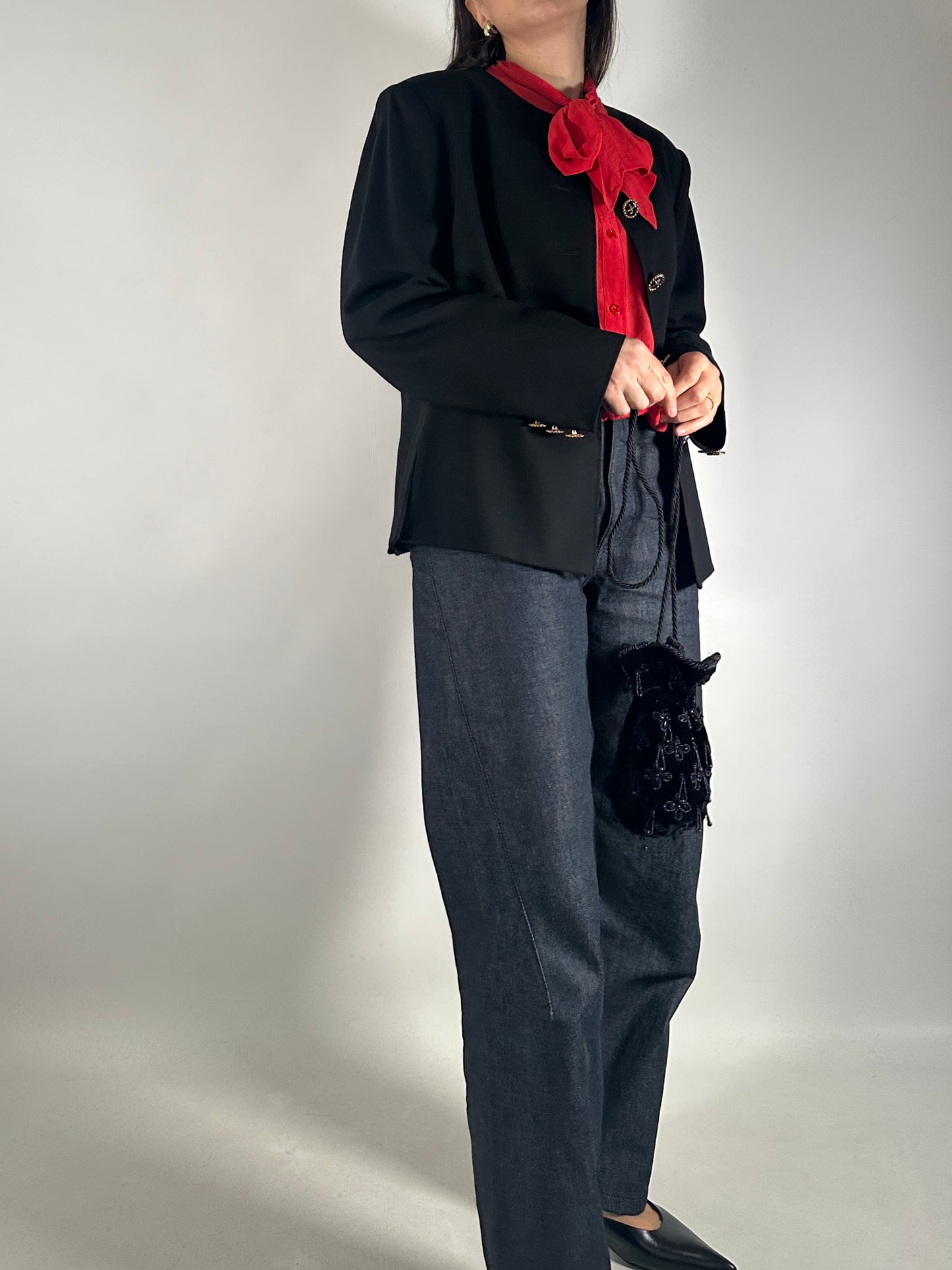 Marella Vintage Wool Jacket with Button Detail