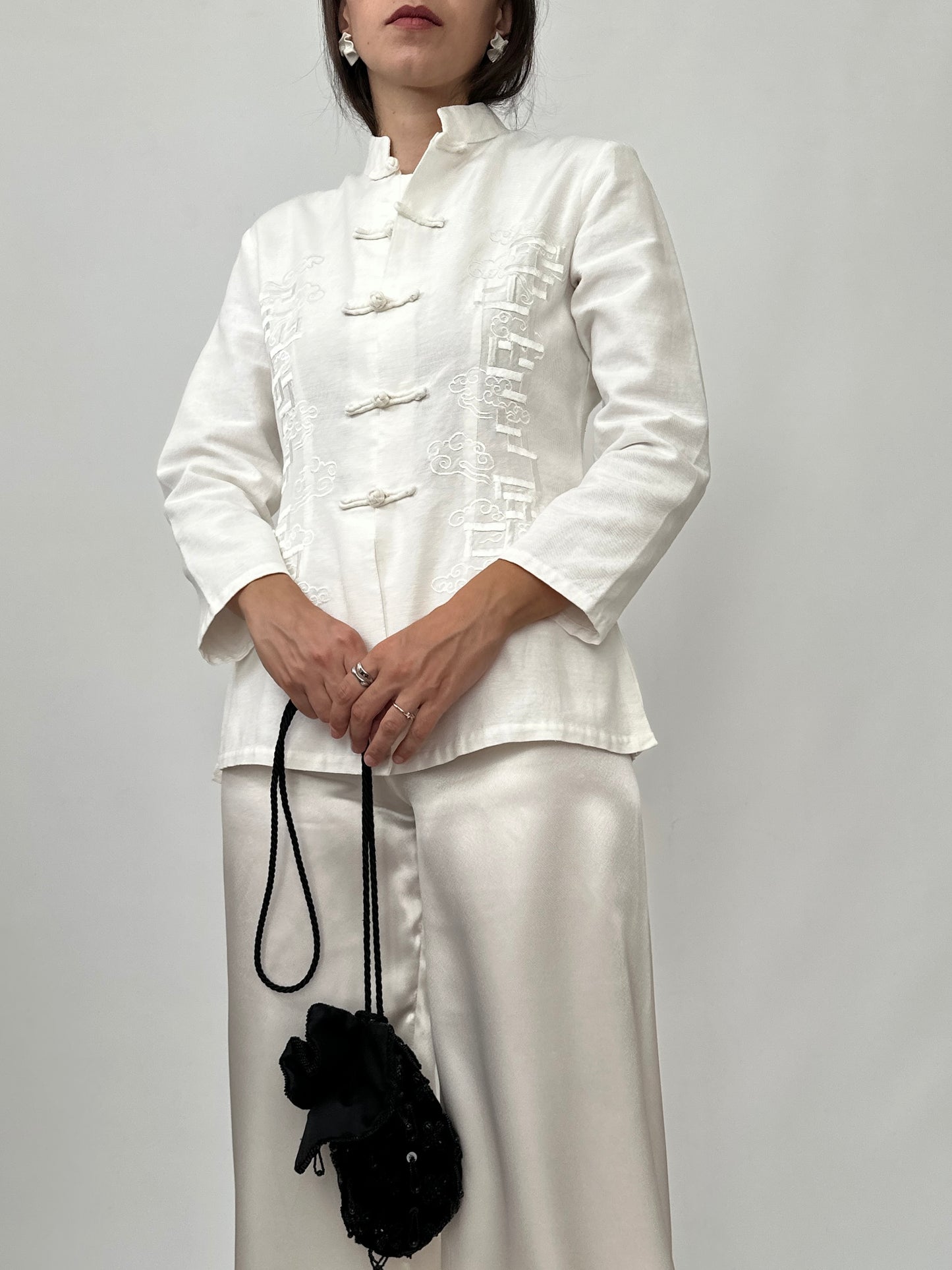 Embroidered Tang Silk Jacket