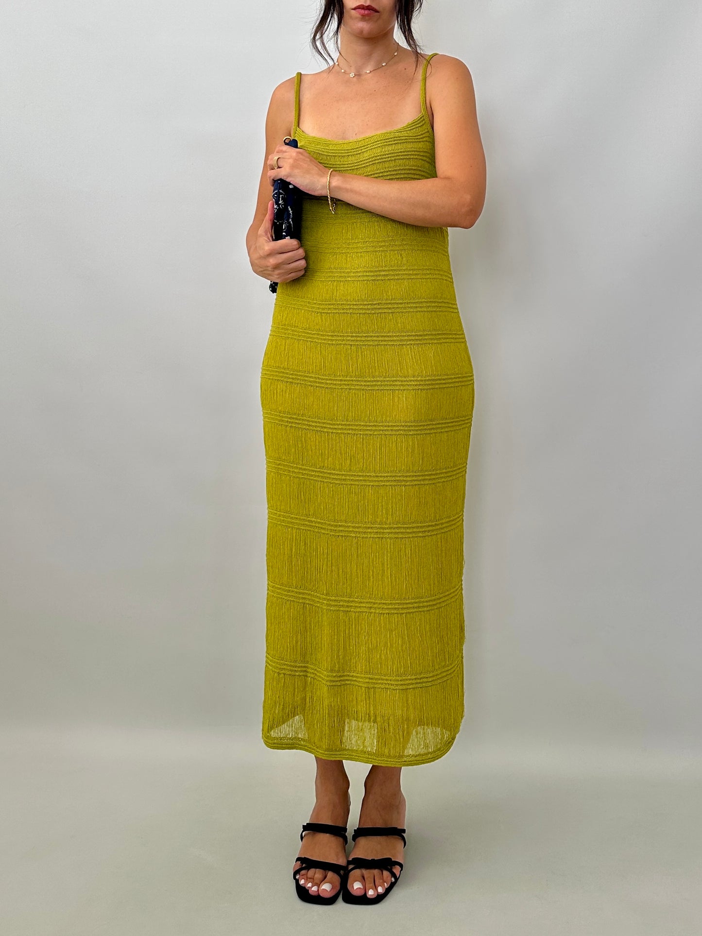 Roberto Cavalli crochet and fringe dress