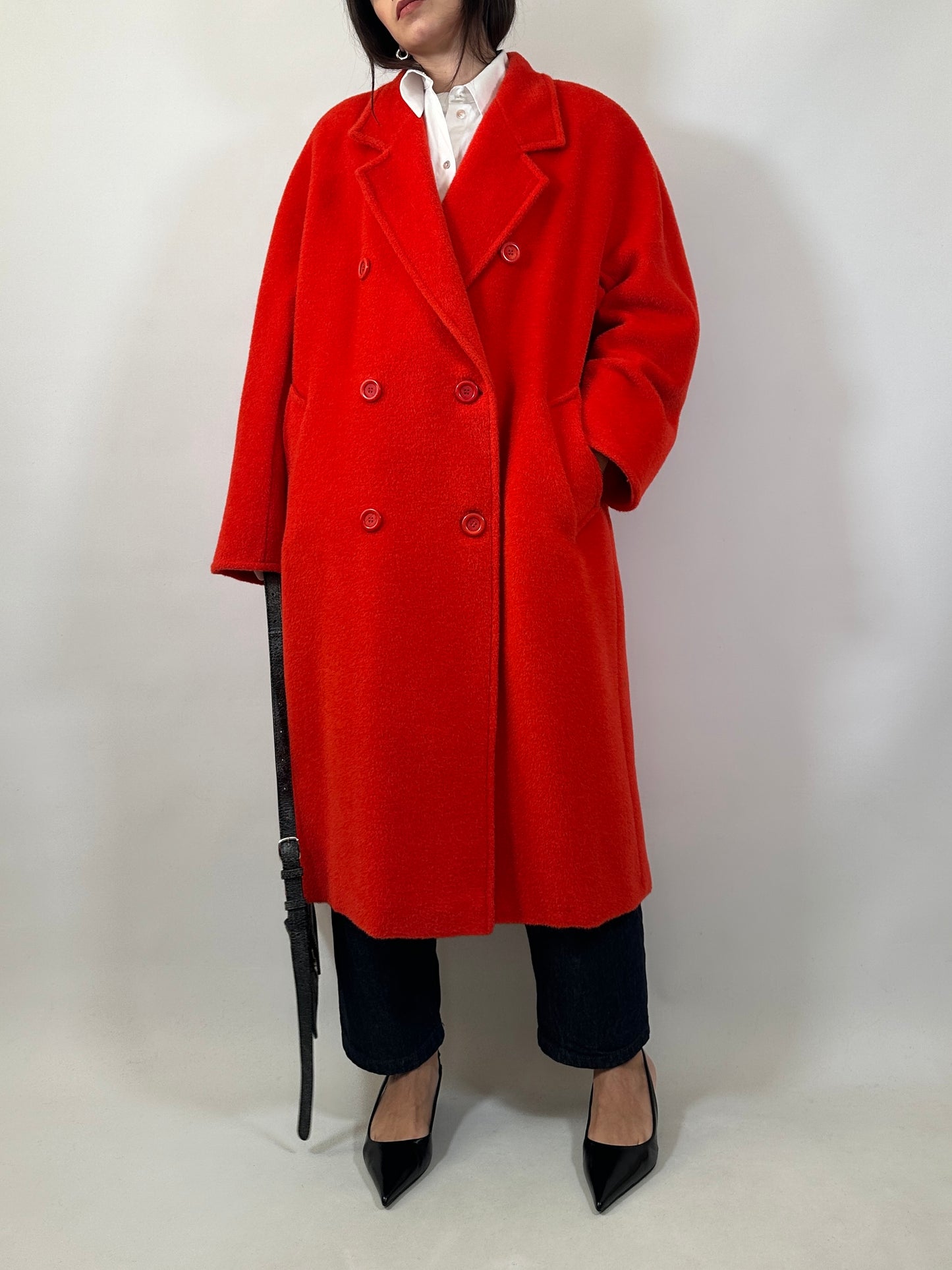 Marina Rinaldi Mohair & Alpaca Fluffy Coat