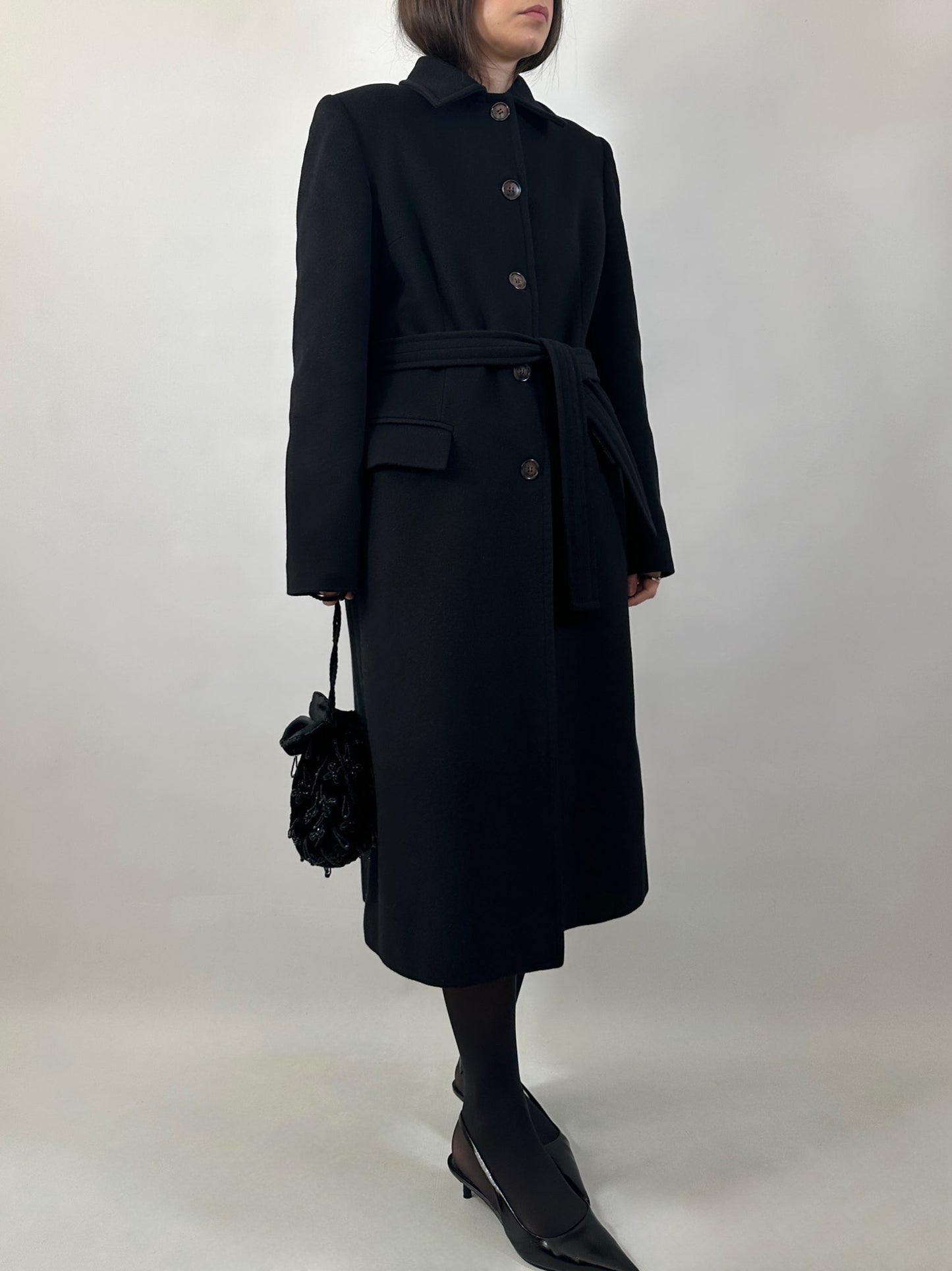 Classic Belted Wool and Cashmere Coat