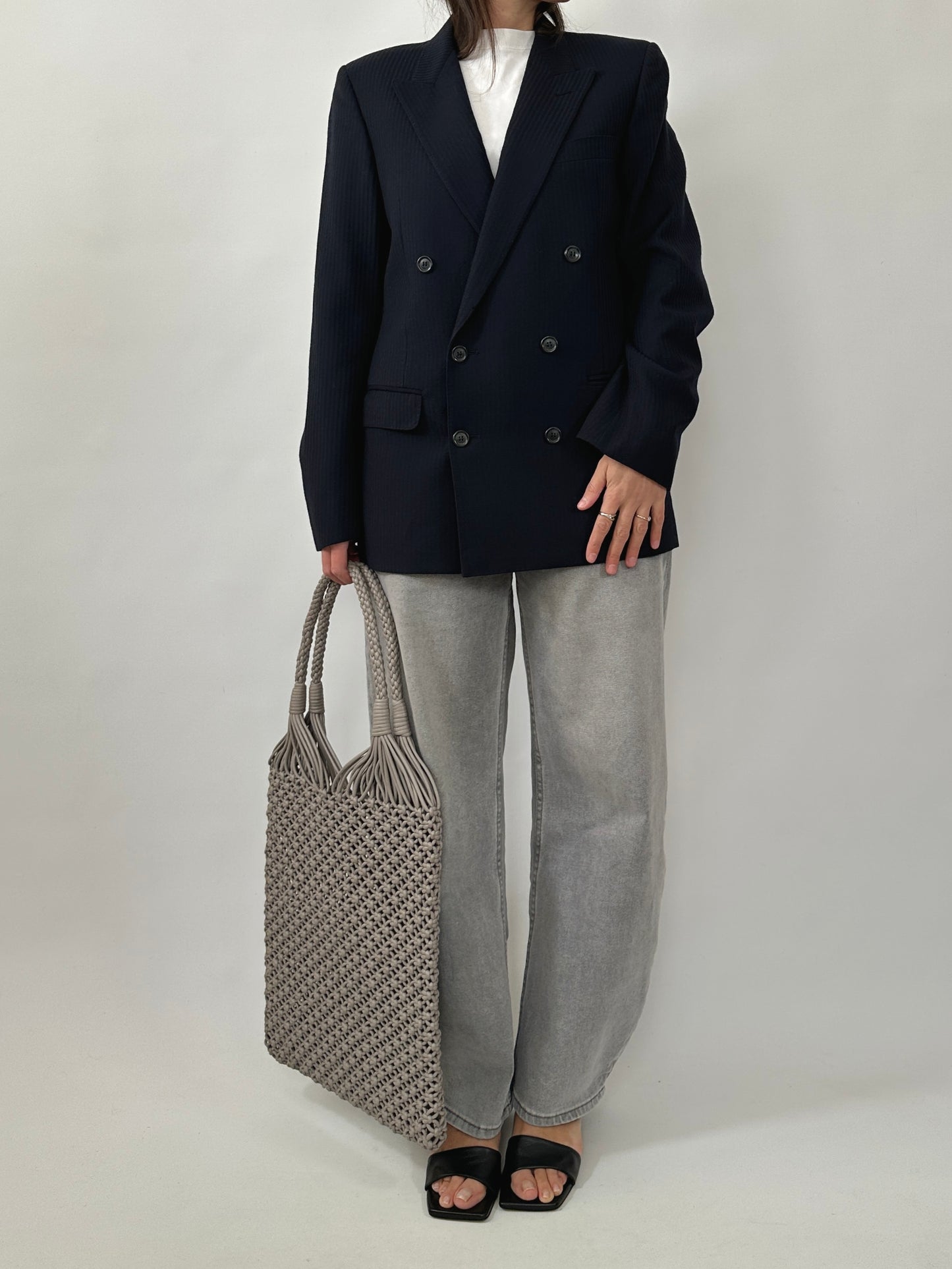 Timeless Tailored Pinstripe Blazer