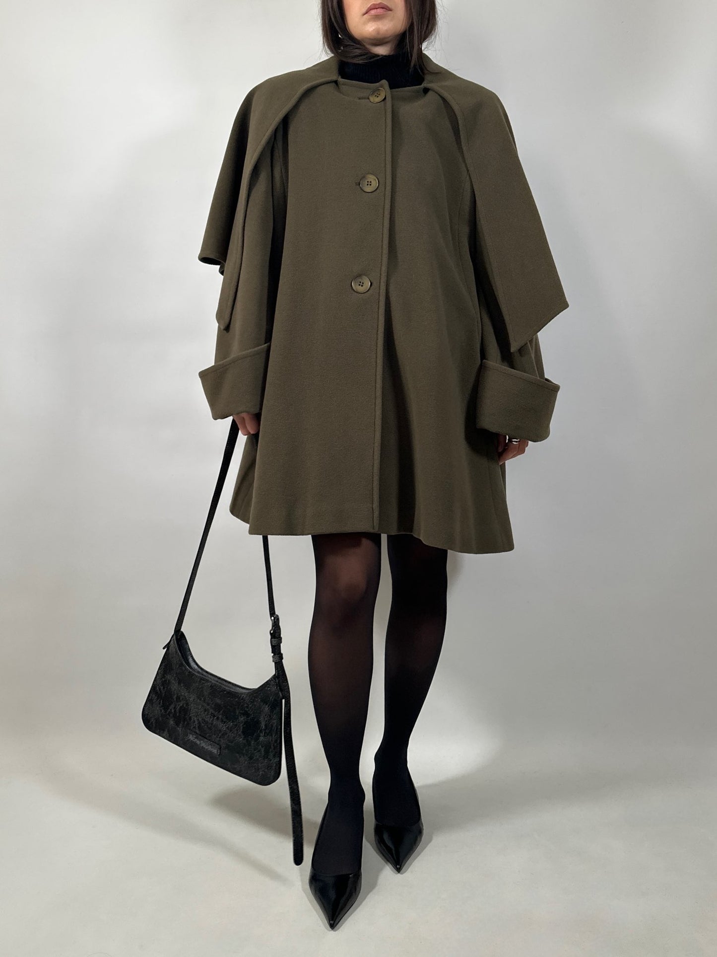 Vintage Wool & Cashmere Scarf Coat