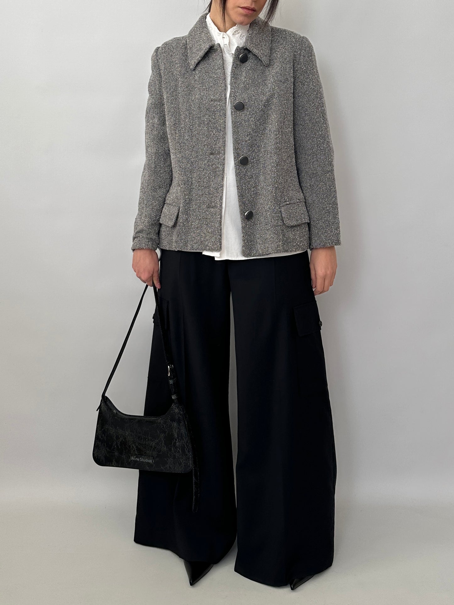 Salt and pepper wool jacket