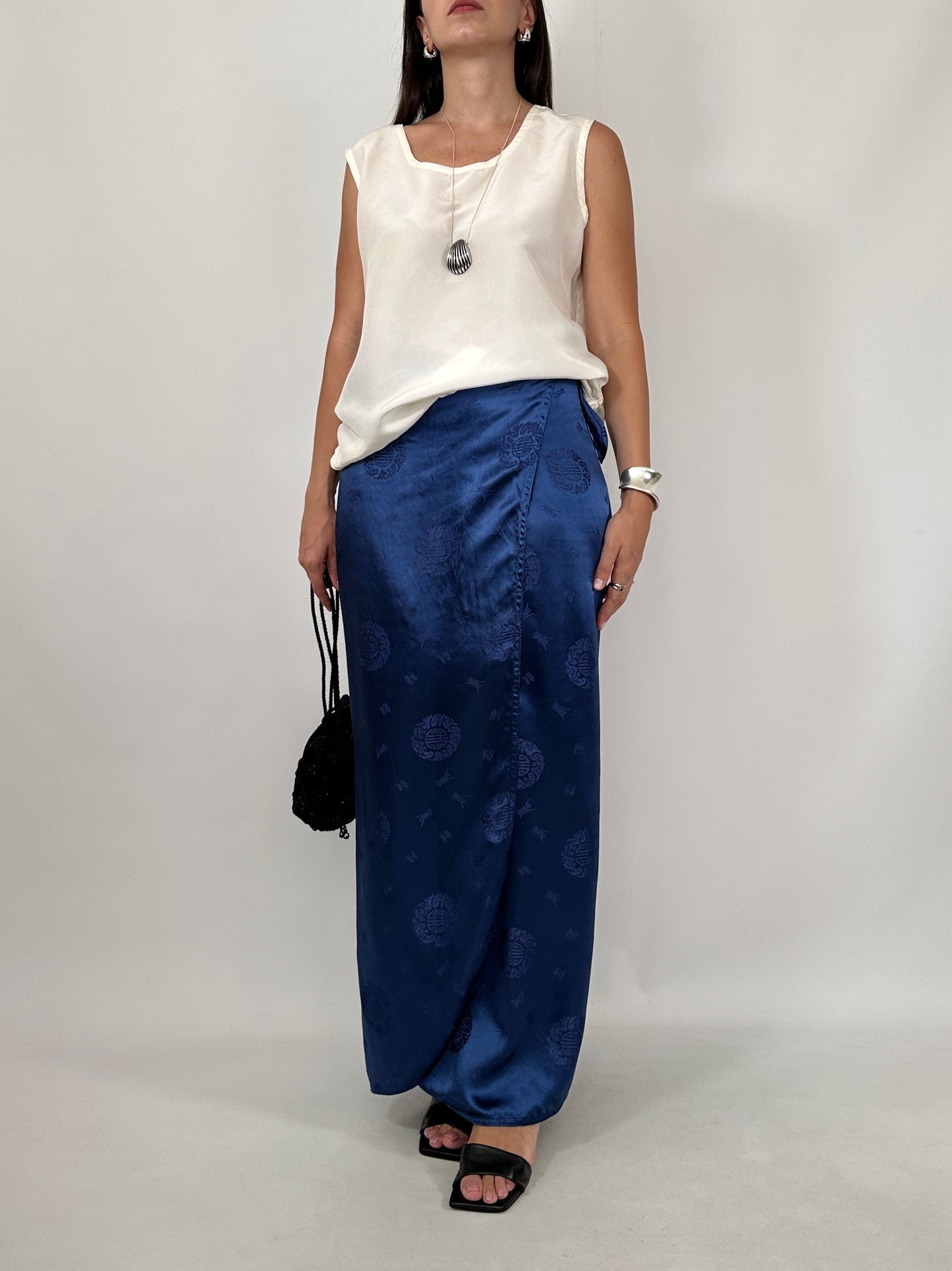 Side Drawstring Silk Top
