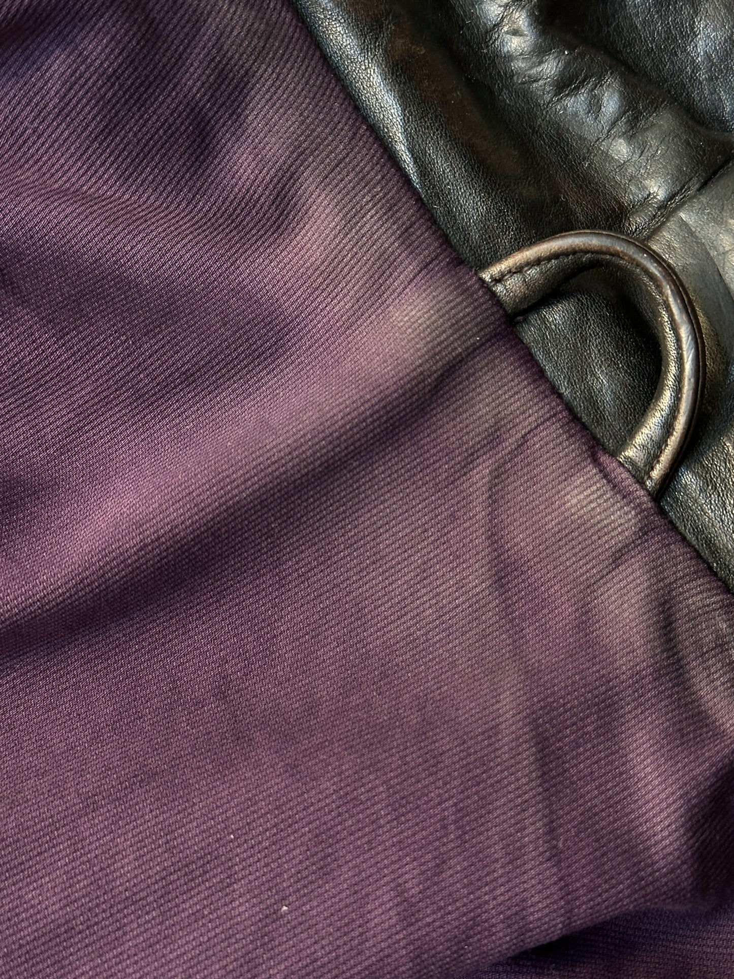 Distressed leather Harrington jacket