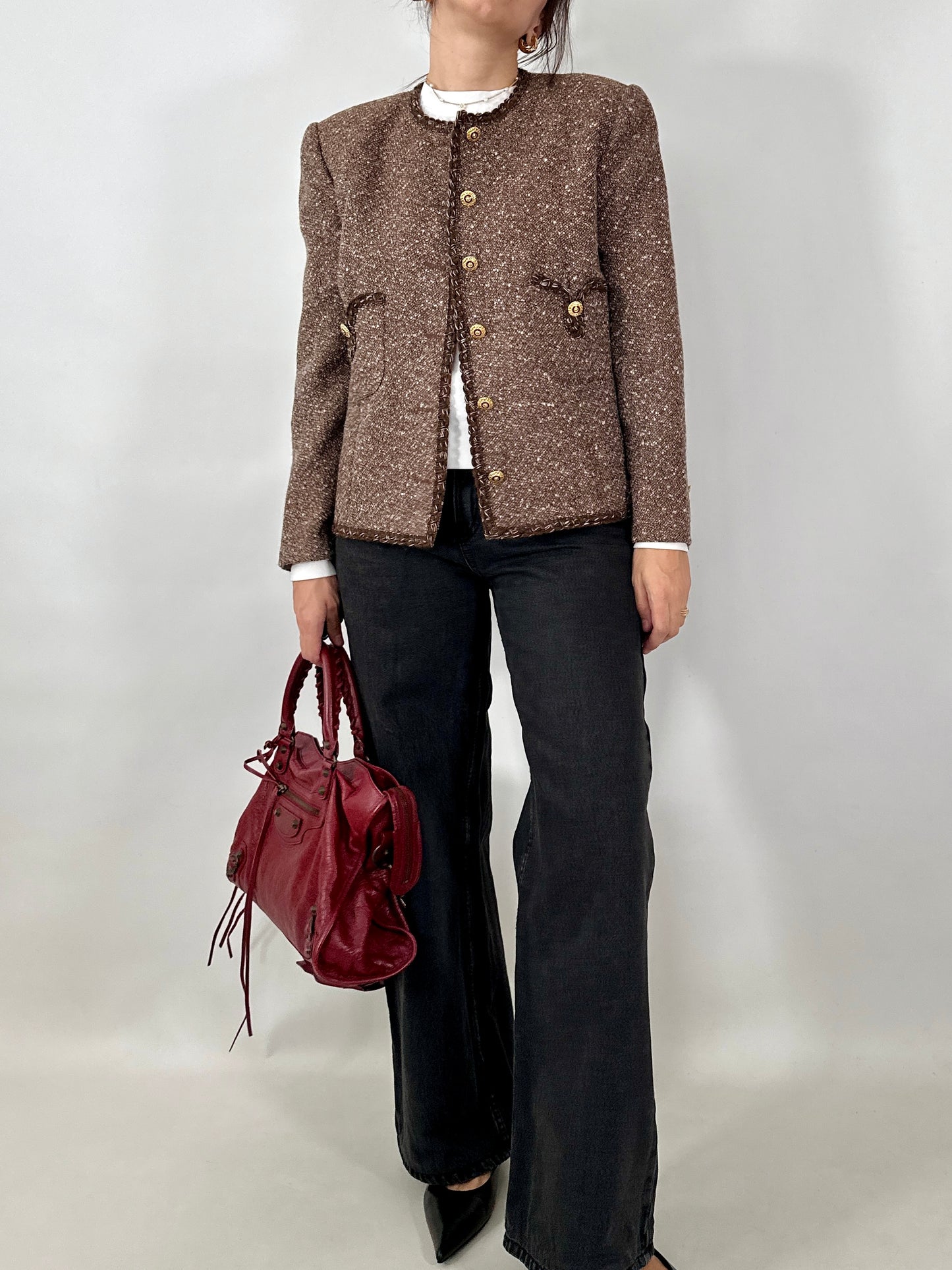 Vintage Luisa Spagnoli tweed bouclé jacket