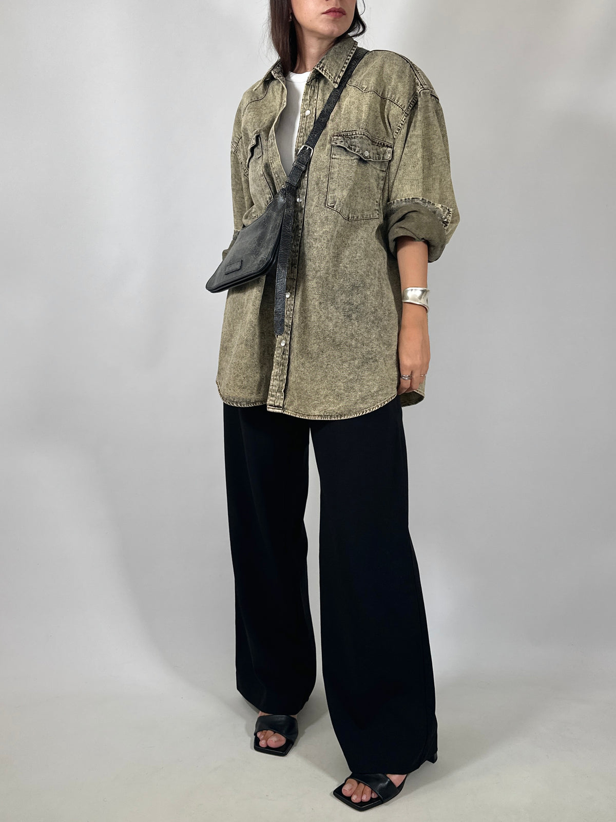 Faded Wash Denim Overshirt