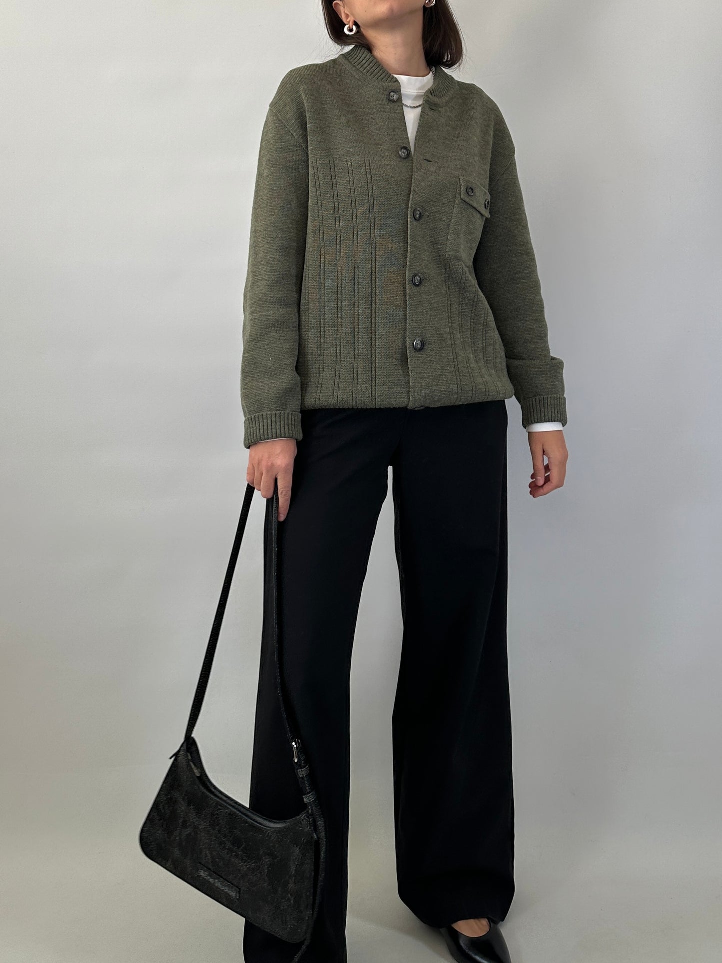 Vintage knitted bomber jacket