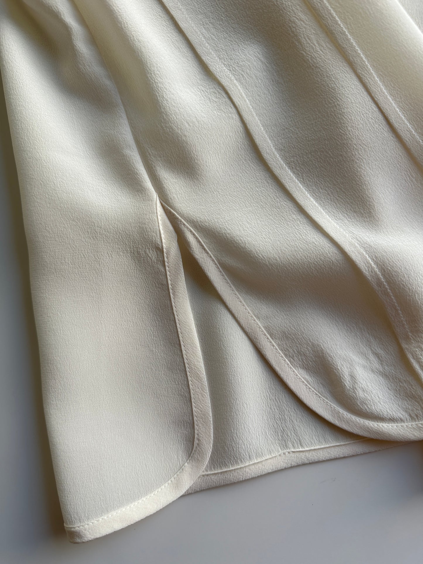 Vintage Pleated Silk Shell Top