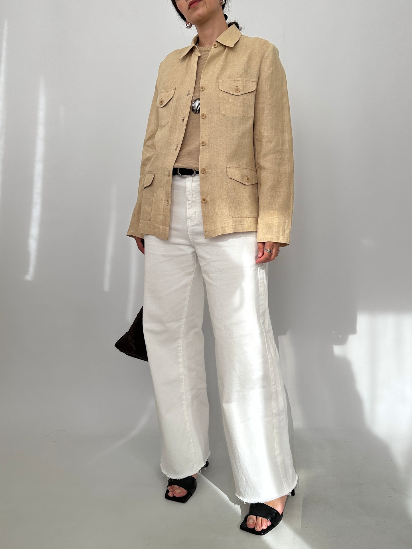100% Linen Safari Overshirt