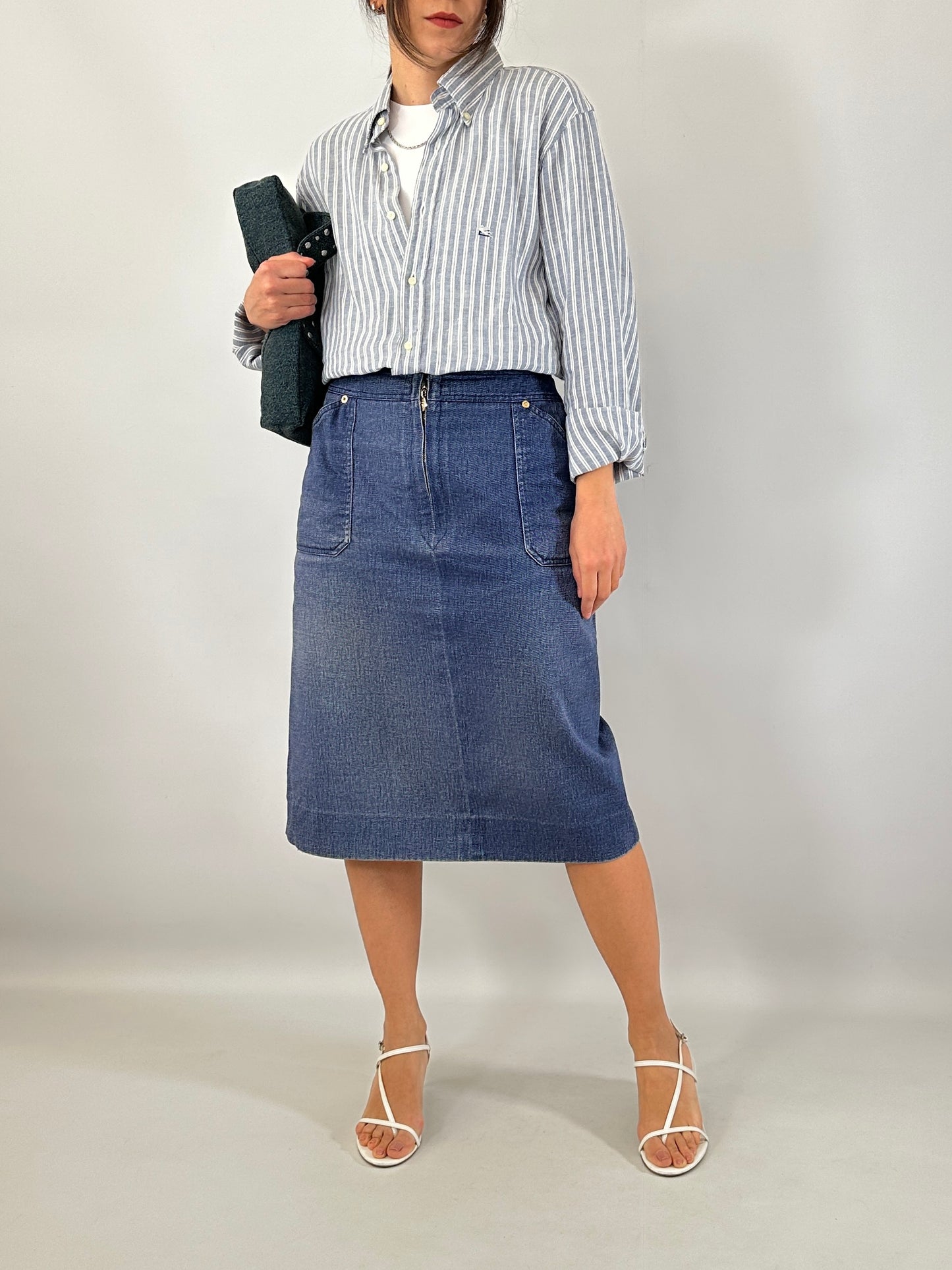 Vintage Celine denim skirt