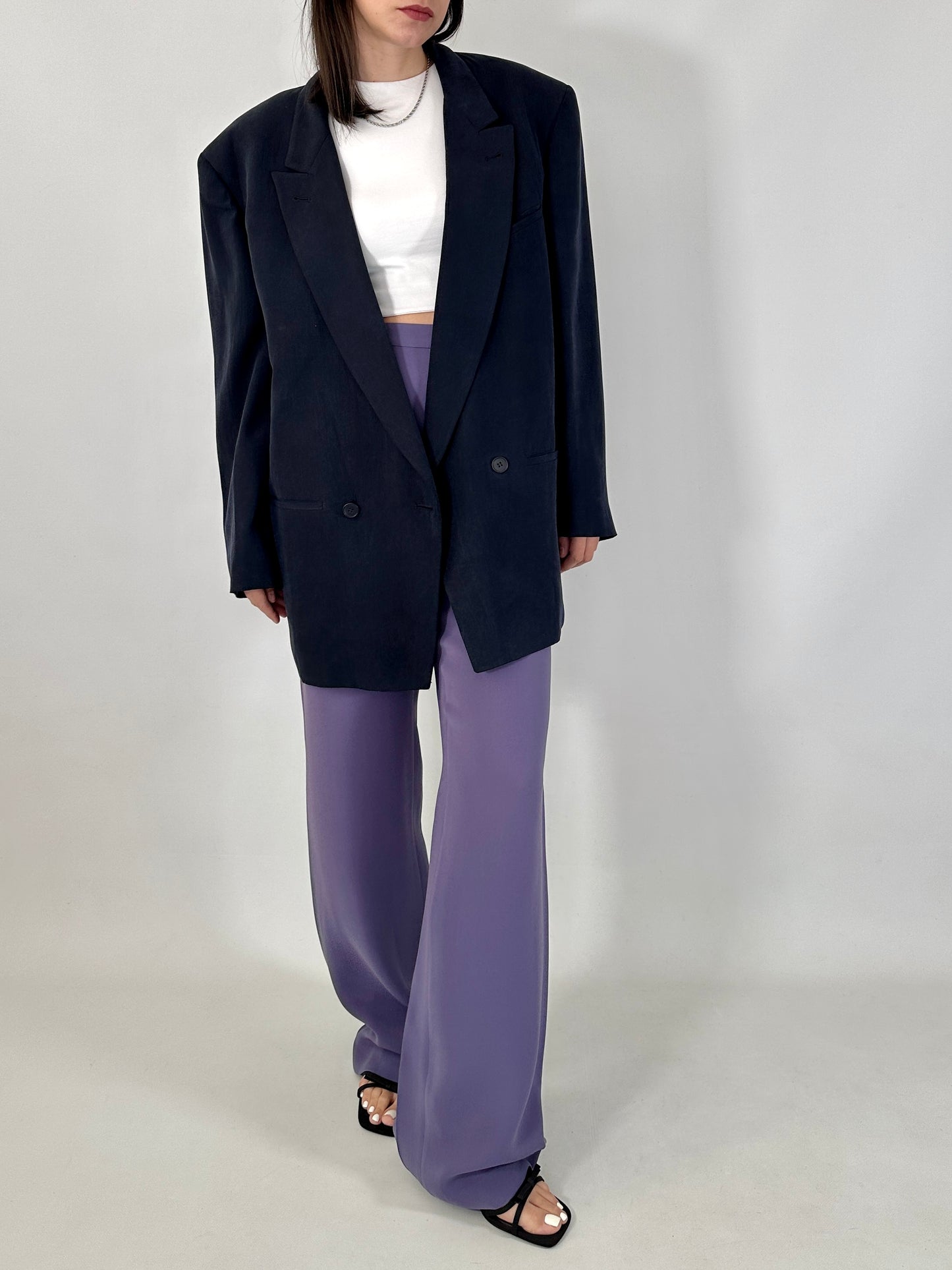 Vintage Byblos oversized silk blazer