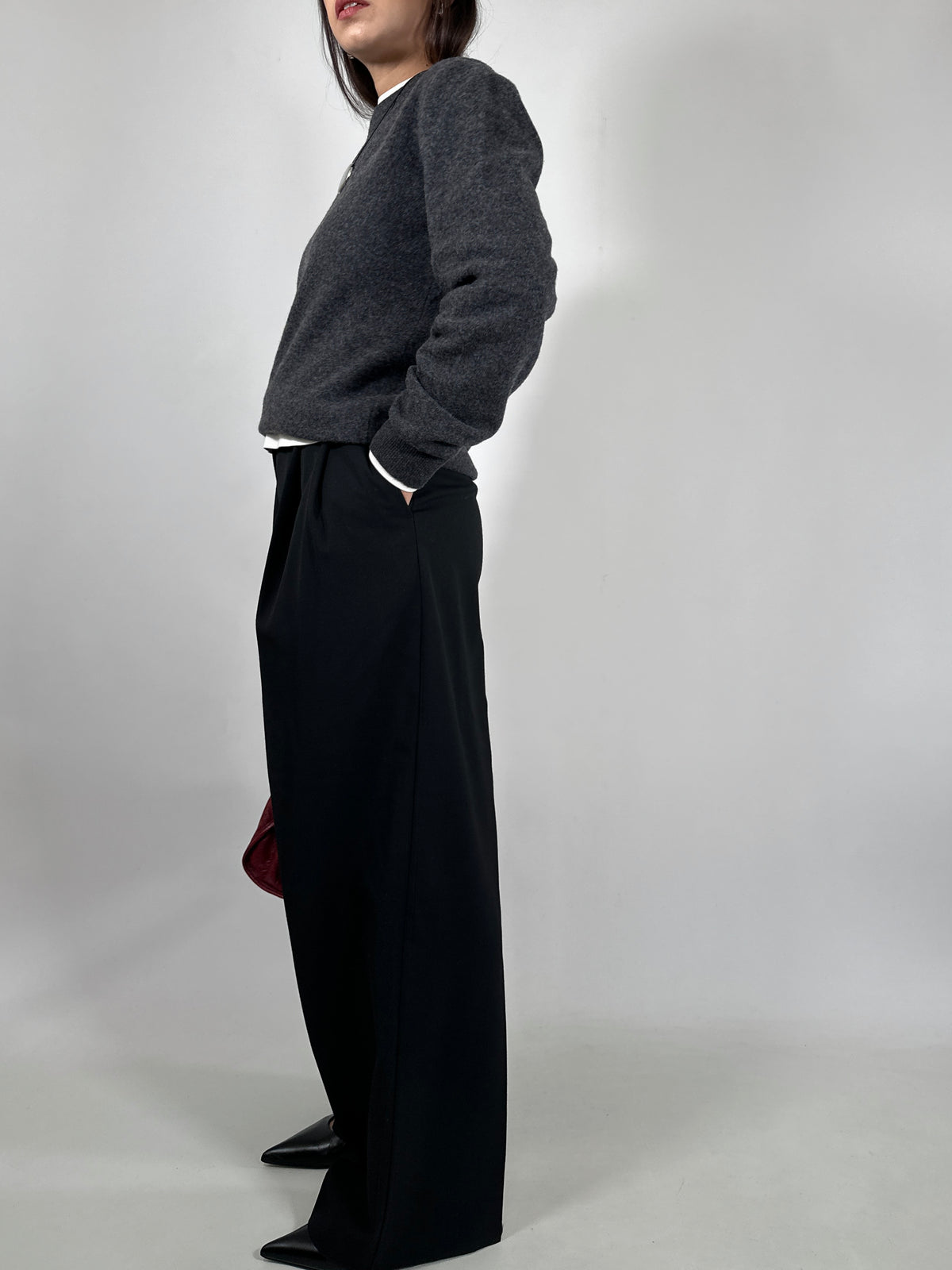 Soft Lambswool Dark Grey Sweater