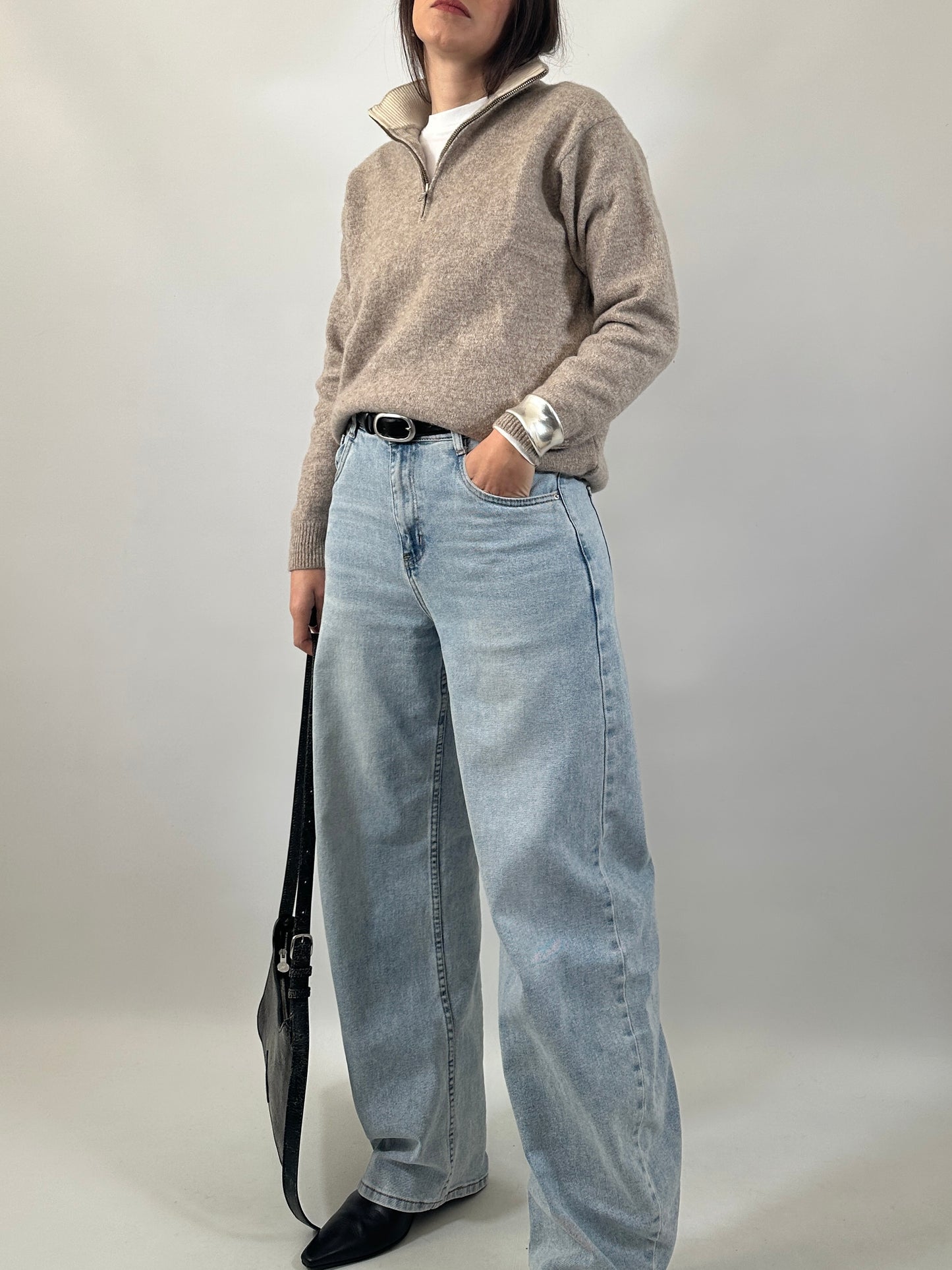 Pure Lambswool Half-Zip Sweater