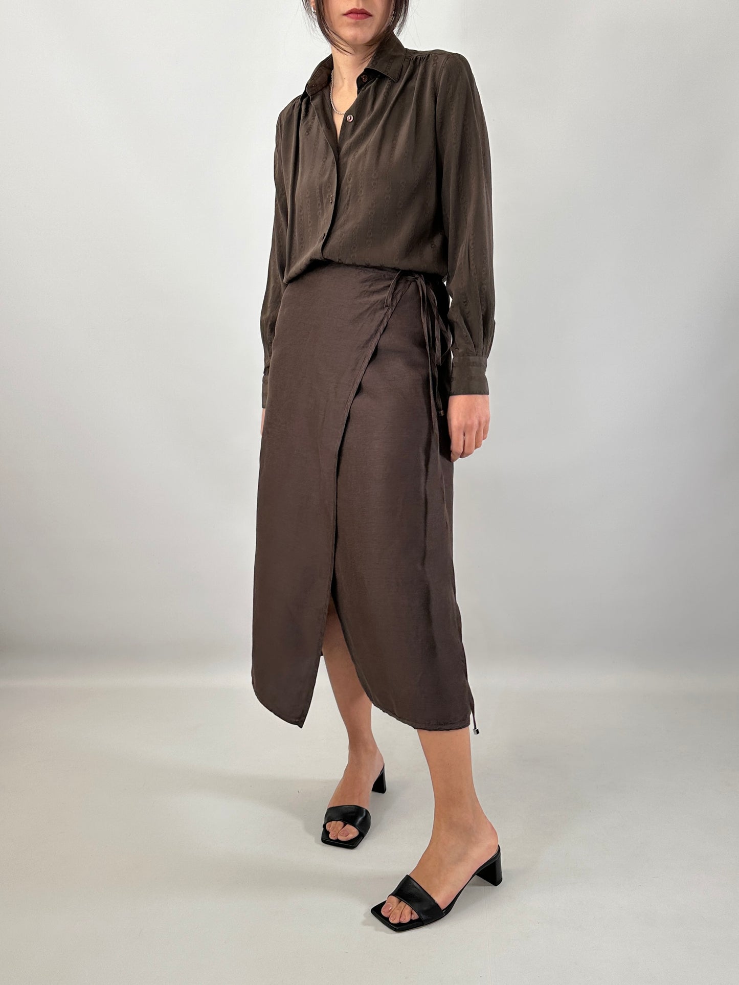 Vintage jacquard silk shirt