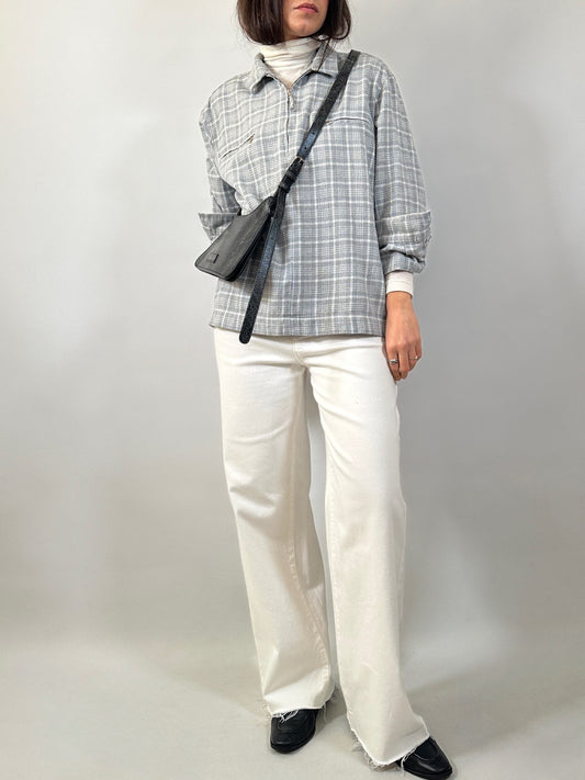 Vintage Marella Flannel Half Zip Shirt