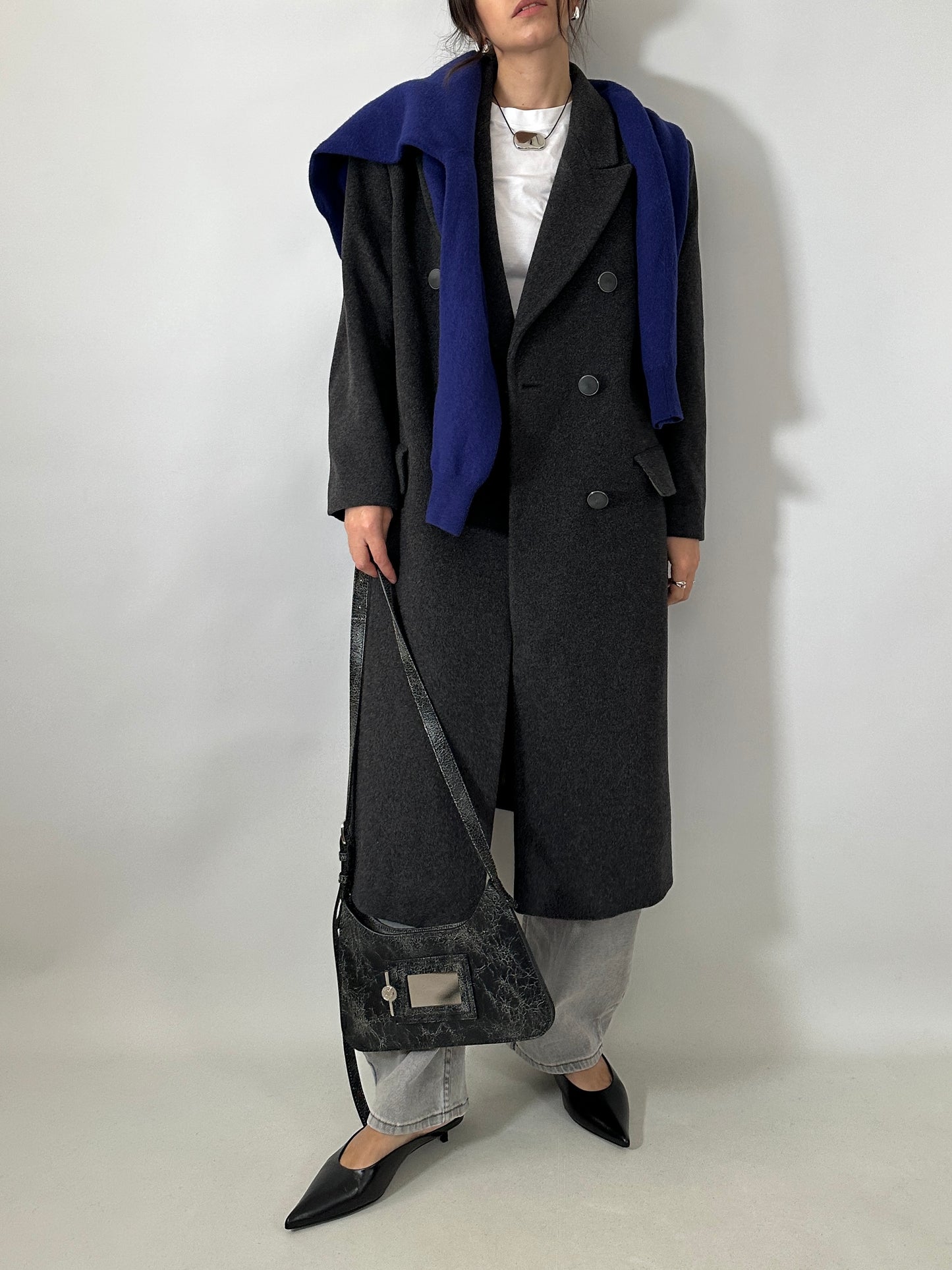 Tailored double-breasted wool coat