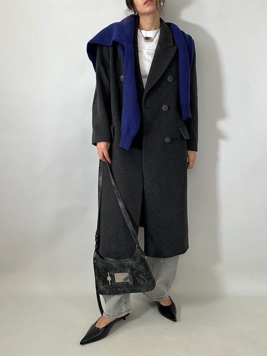Tailored double-breasted wool coat