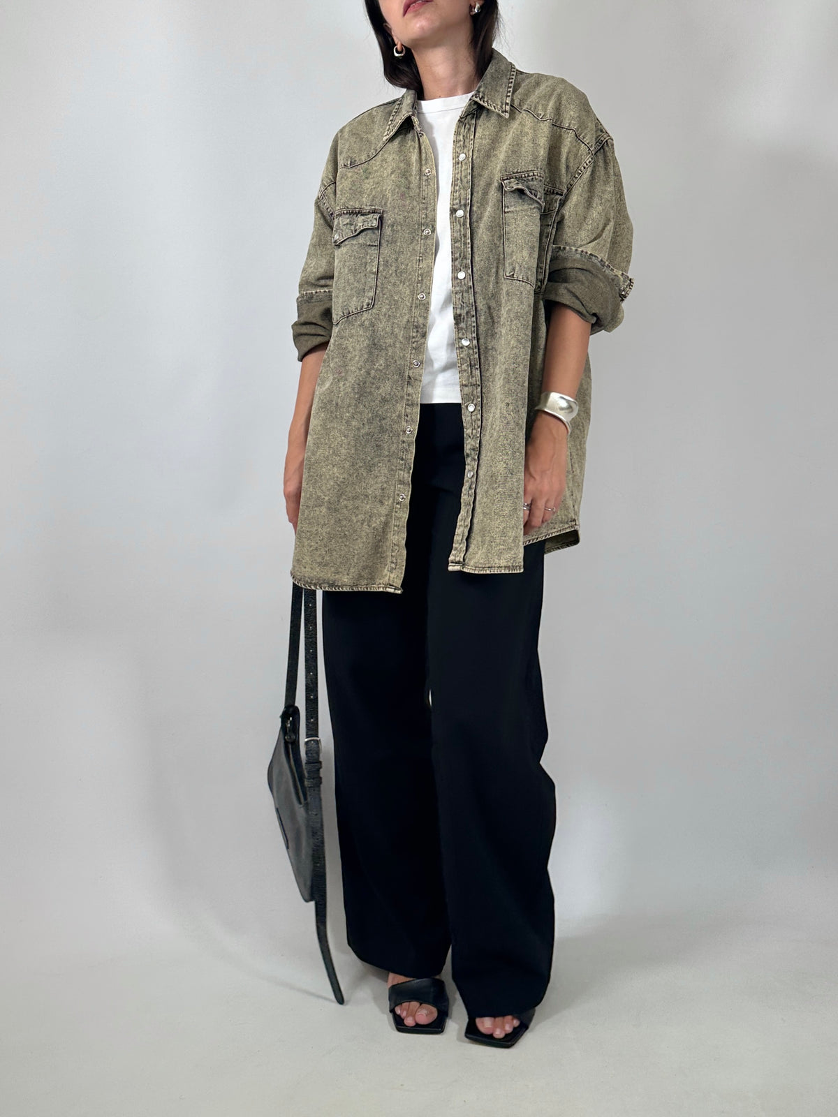Faded Wash Denim Overshirt