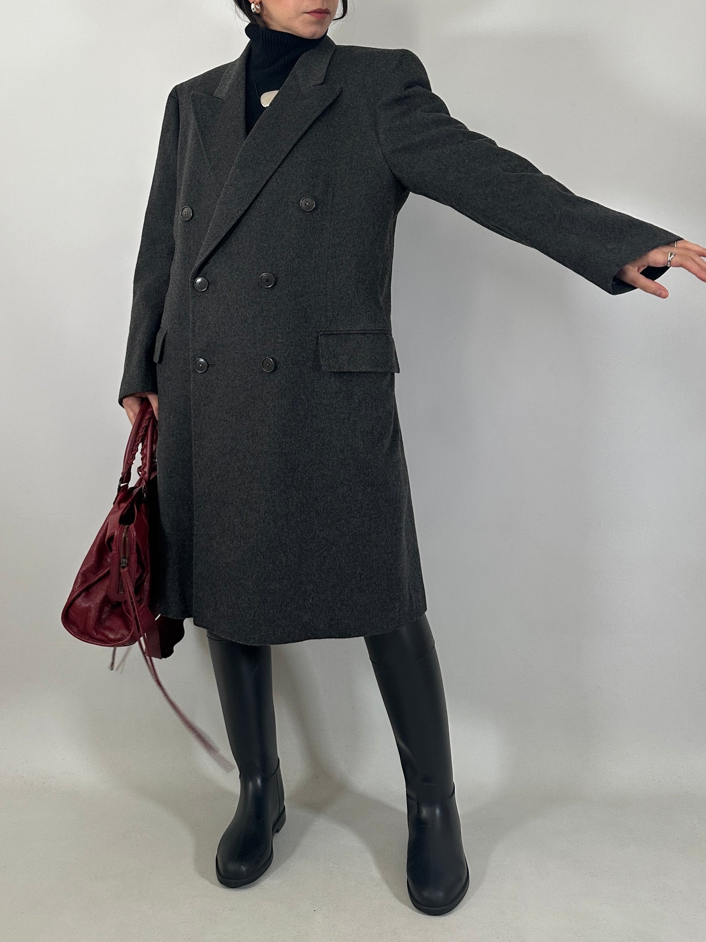 Vintage tailored double-breasted coat