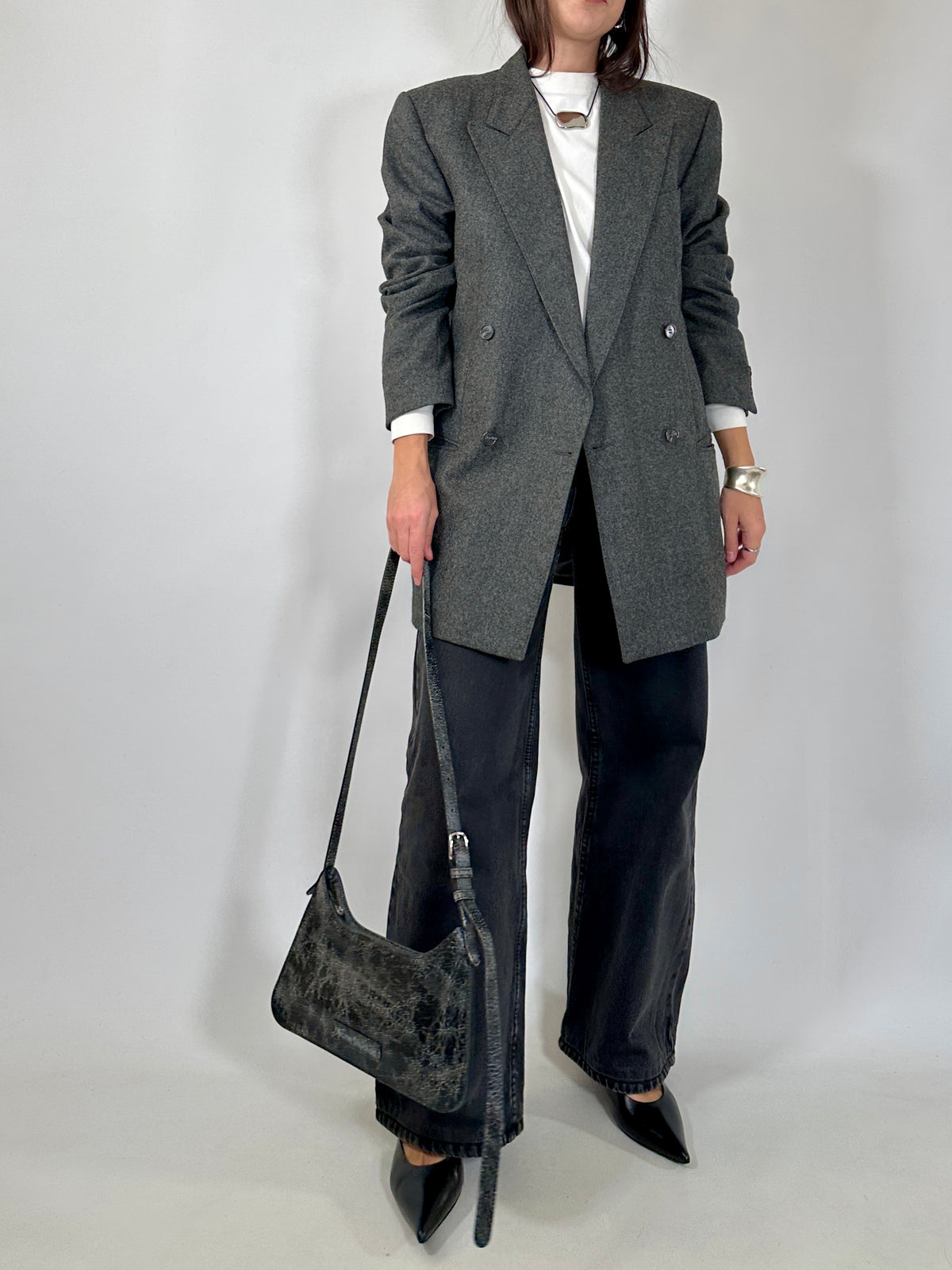 Pure Wool Double-Breasted Blazer