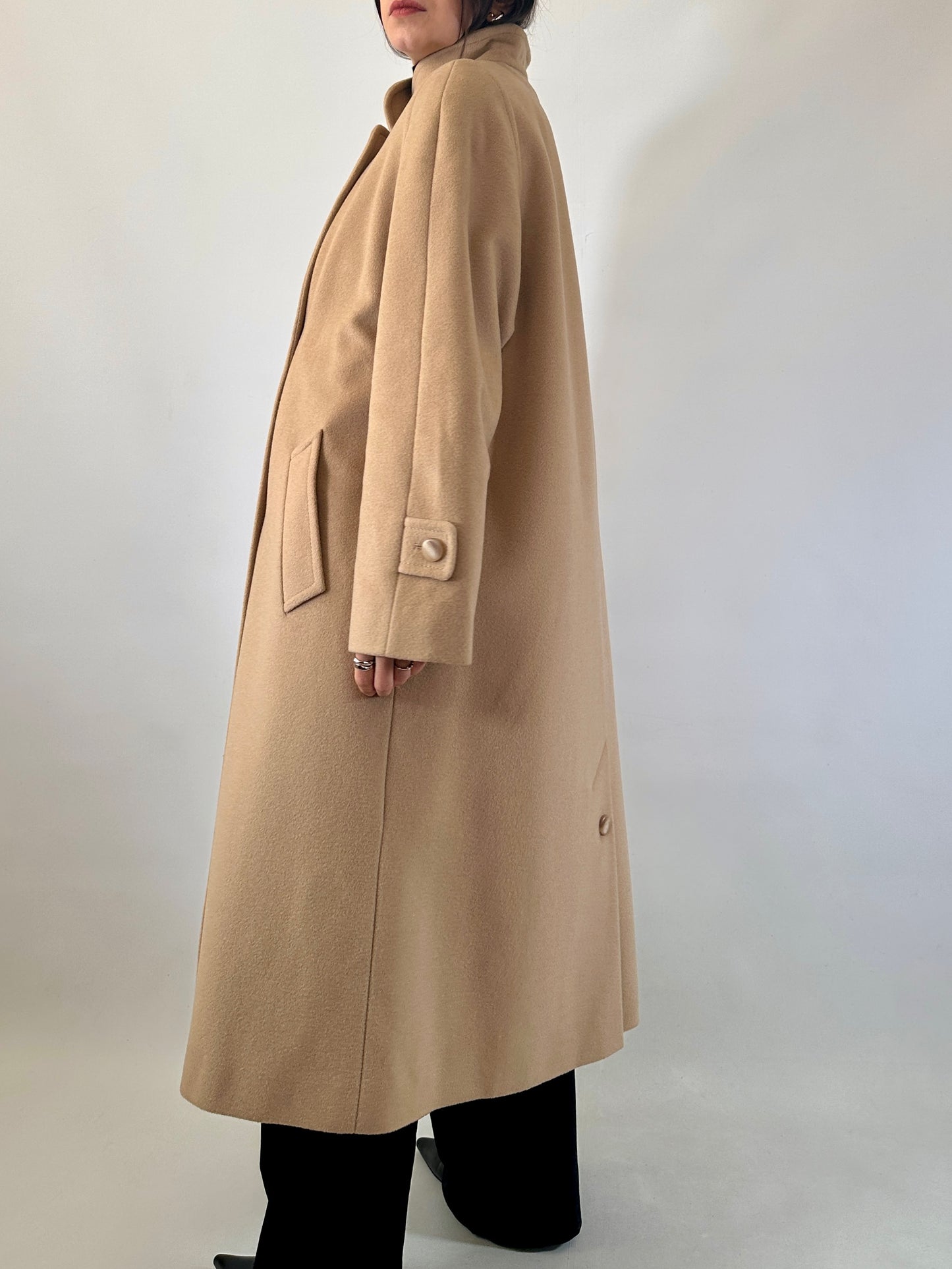 Vintage wool and cashmere long coat