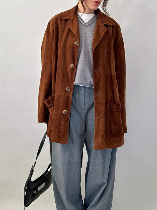 Brown suede jacket
