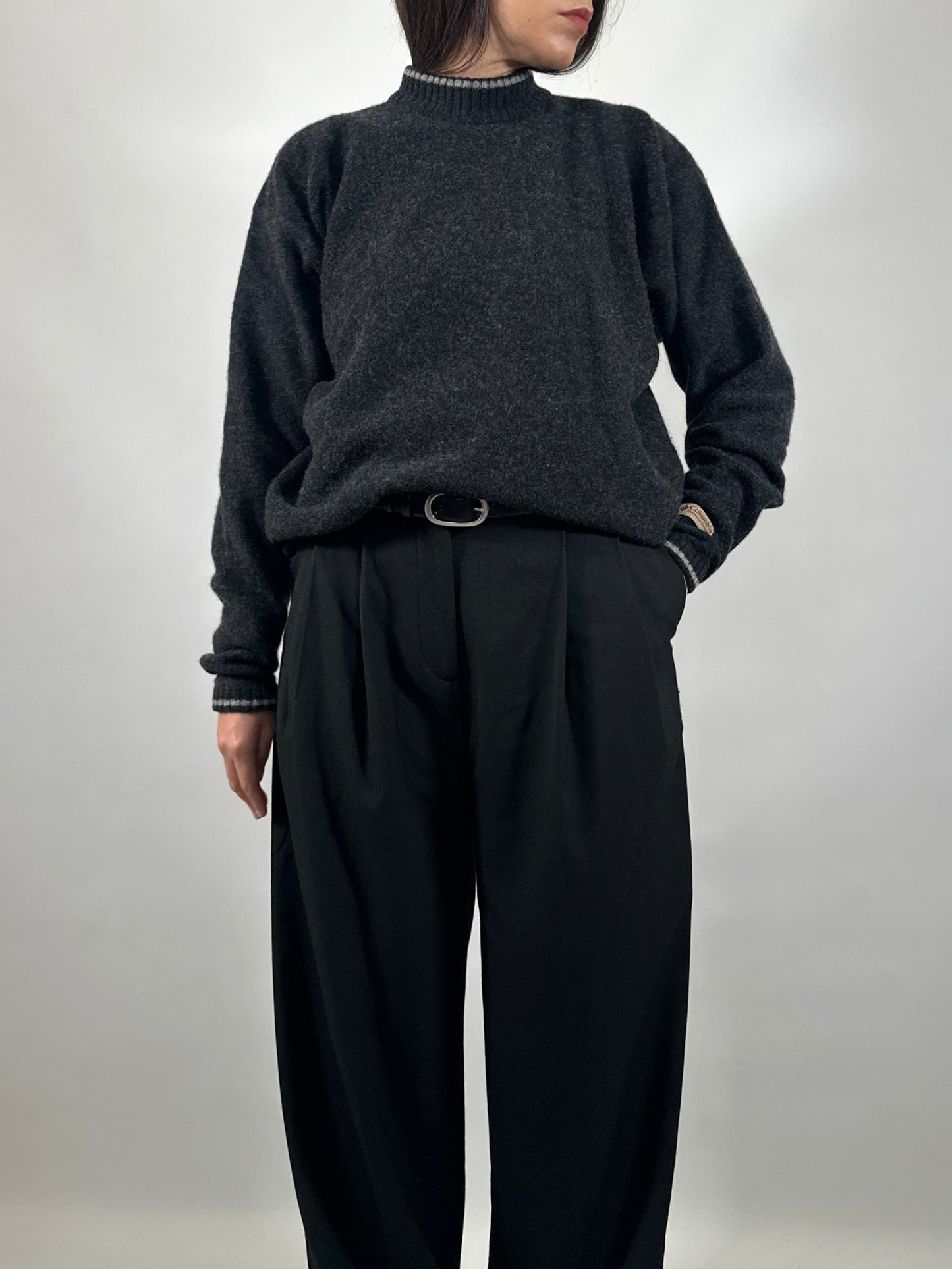 Vintage Mock Neck Wool Sweater