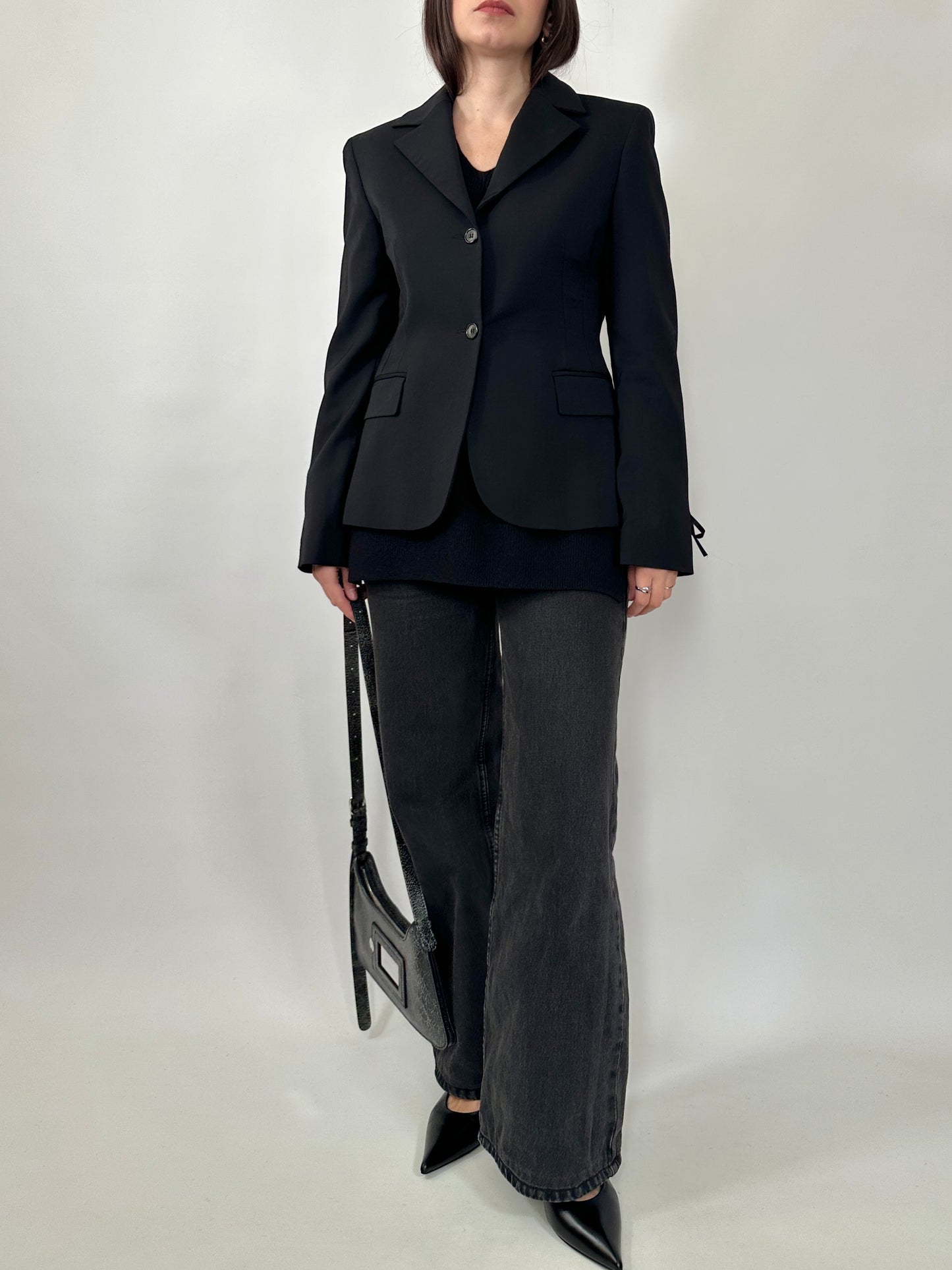 Lace-Up Corset Detail Blazer