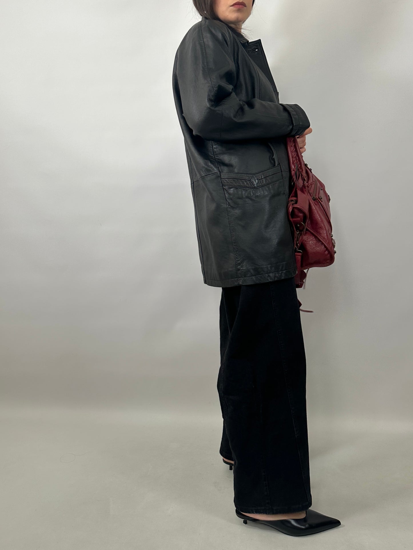 Vintage Leather Car Coat