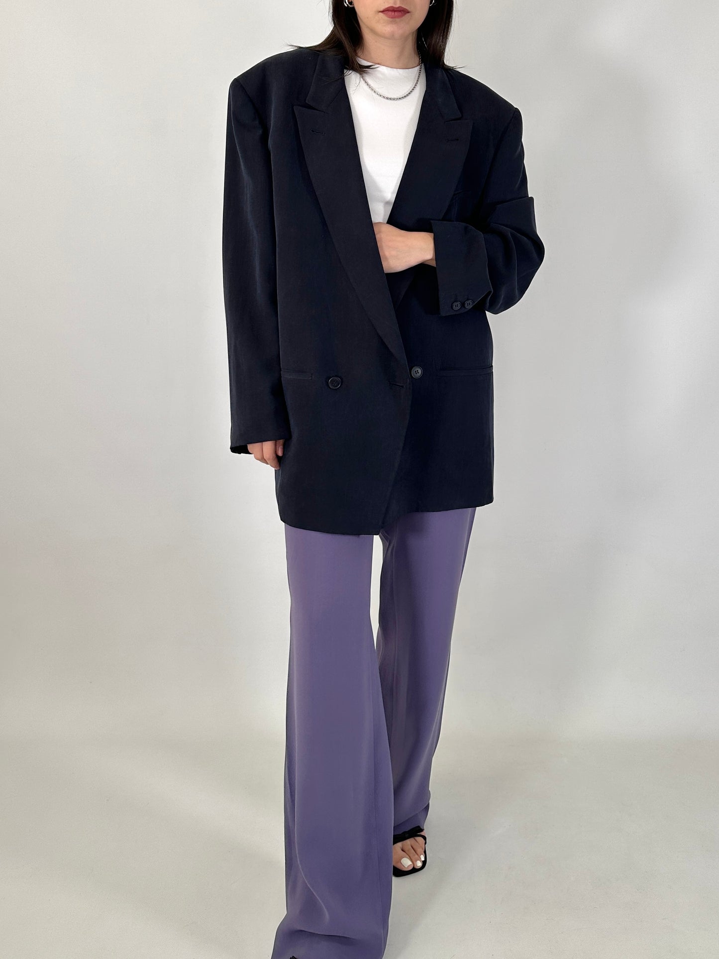 Vintage Byblos oversized silk blazer